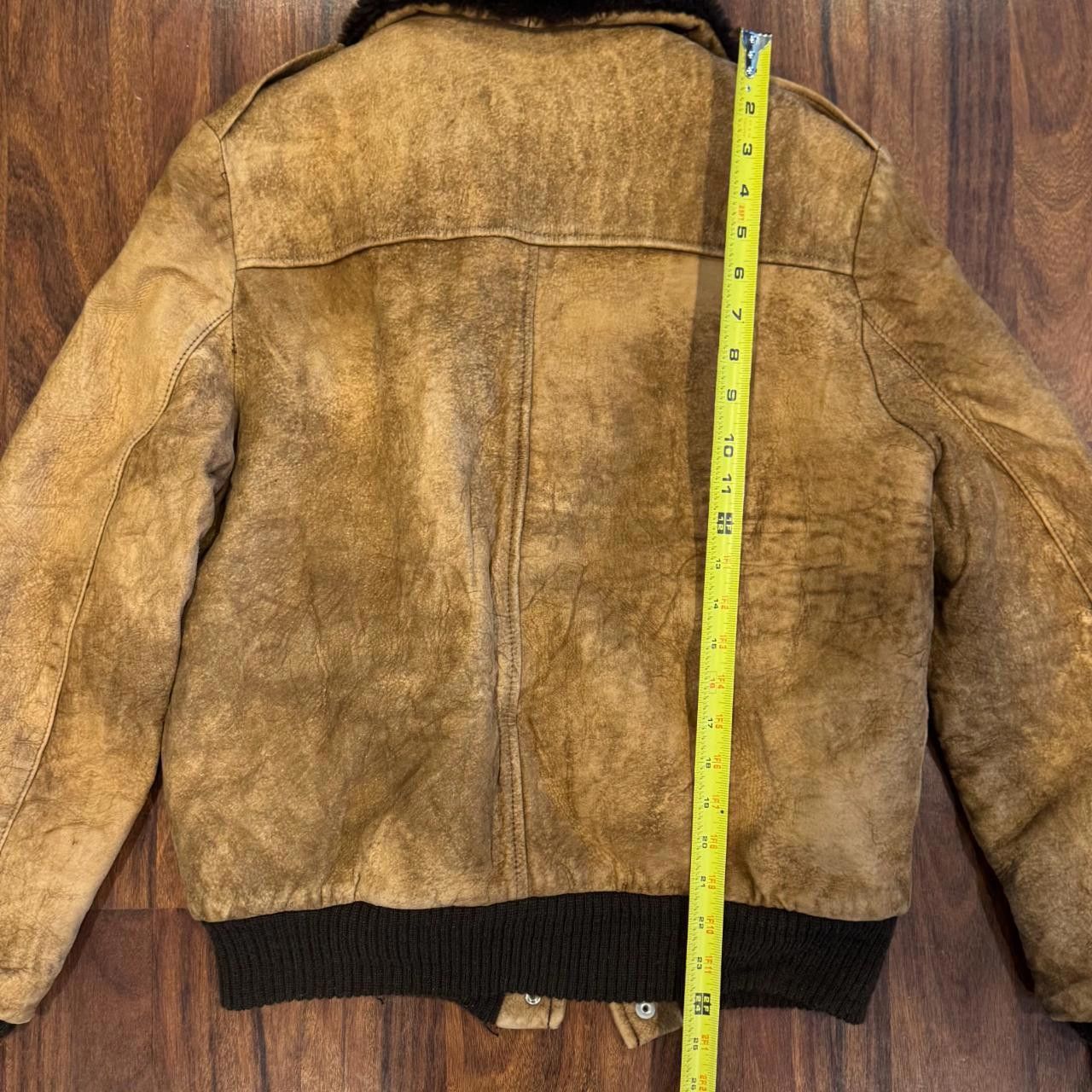 Designer Vintage Fur Lined Leather Bomber Jacket Size US M / EU 48-50 / 2 - 4 Thumbnail