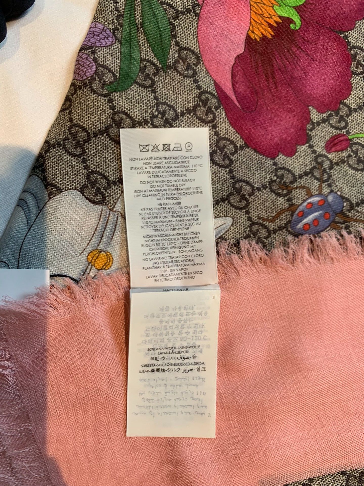 Gucci Gucci New Floral Full Print Shawl Scarf 2501-Nextarrow Size ONE SIZE - 5 Thumbnail
