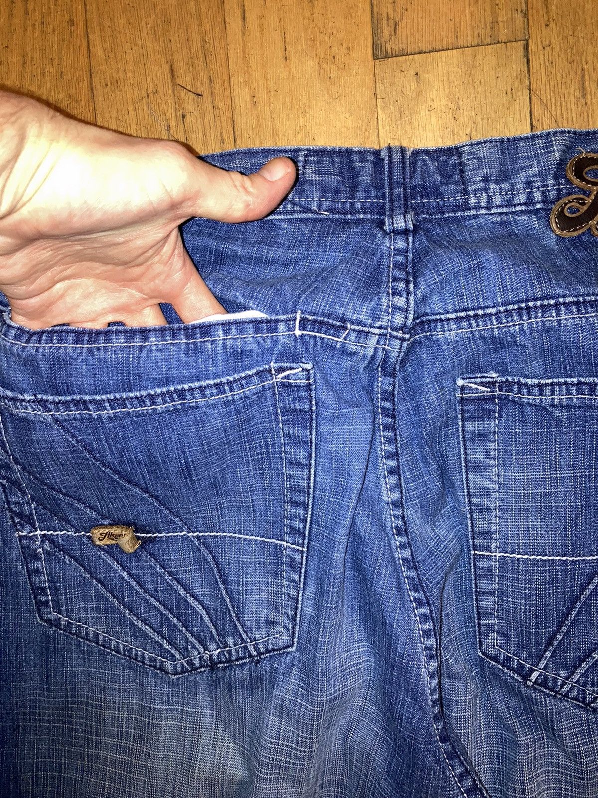 Akademiks × Vintage VTG Y2K AKADEMIKS Baggy denim jeans 34x30 Size US 34 / EU 50 - 8 Thumbnail
