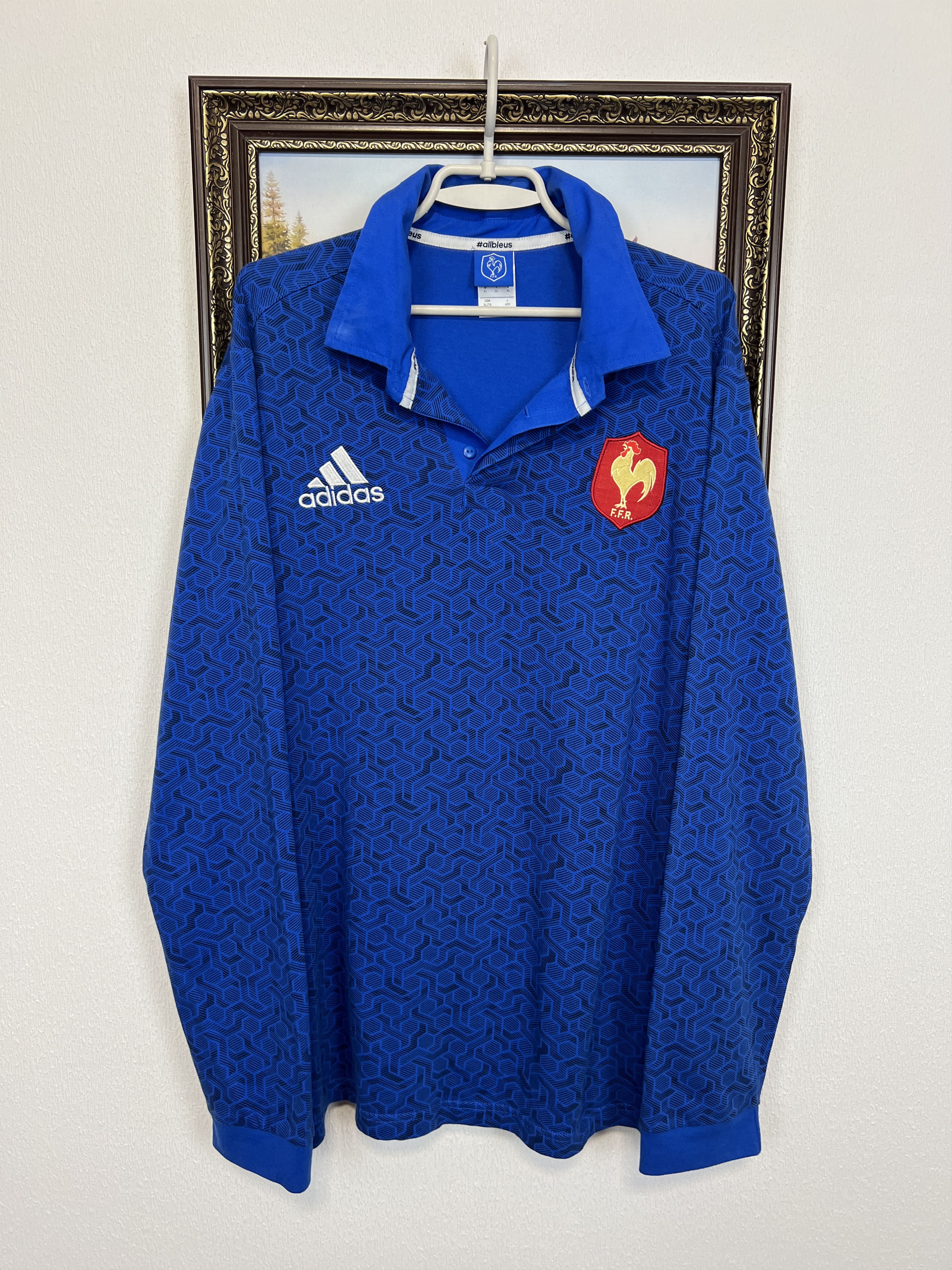 Adidas Adidas France Rugby Union Jersey Long Sleeve Shirt Trikot Size US XL / EU 56 / 4 - 1 Thumbnail