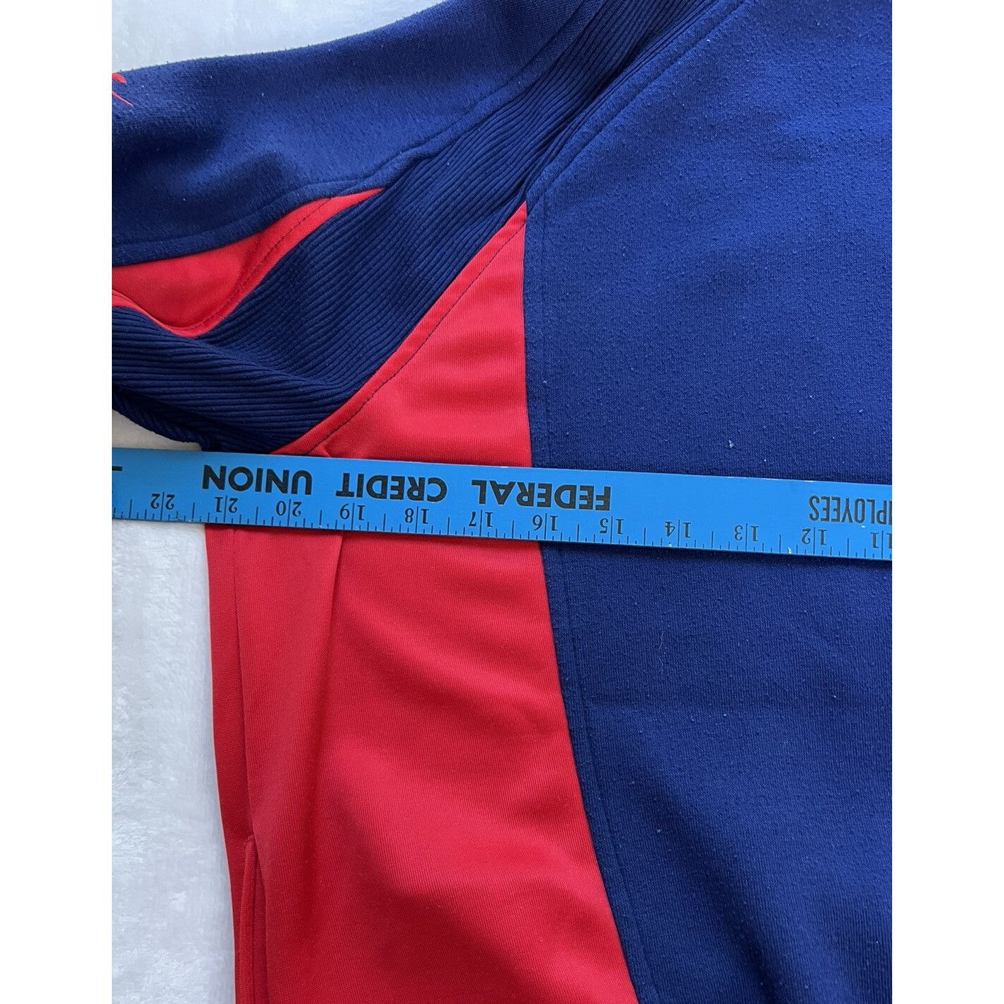 Nike Vintage 90s Nike Sweatshirt Sweater Full Zip Blue Red Gray T Size US M / EU 48-50 / 2 - 11 Thumbnail