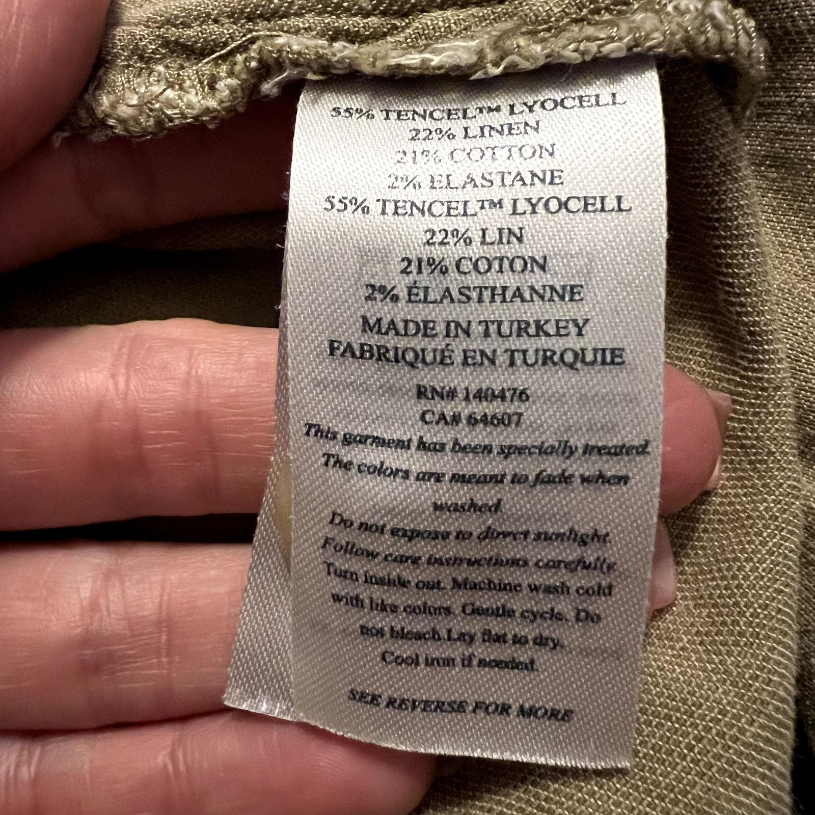 Faherty Faherty Arlie Tie Waist Linen Shorts Oakwood Khaki Size XL Size 32" / US 10 / IT 46 - 6 Thumbnail