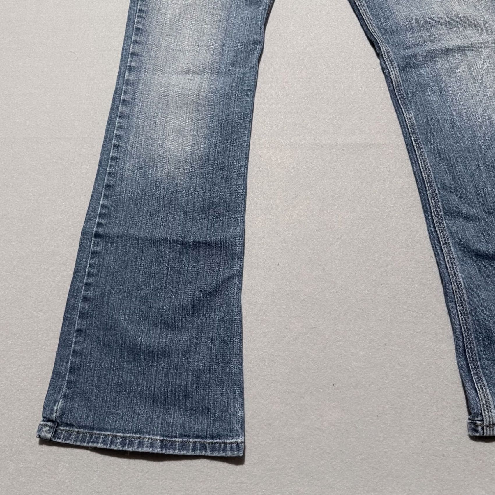 Denime Matix Jeans Women Blue Denim Low Rise Wide Leg Zip Fly - 9 Size 24" / US 00 / IT 34 - 4 Thumbnail