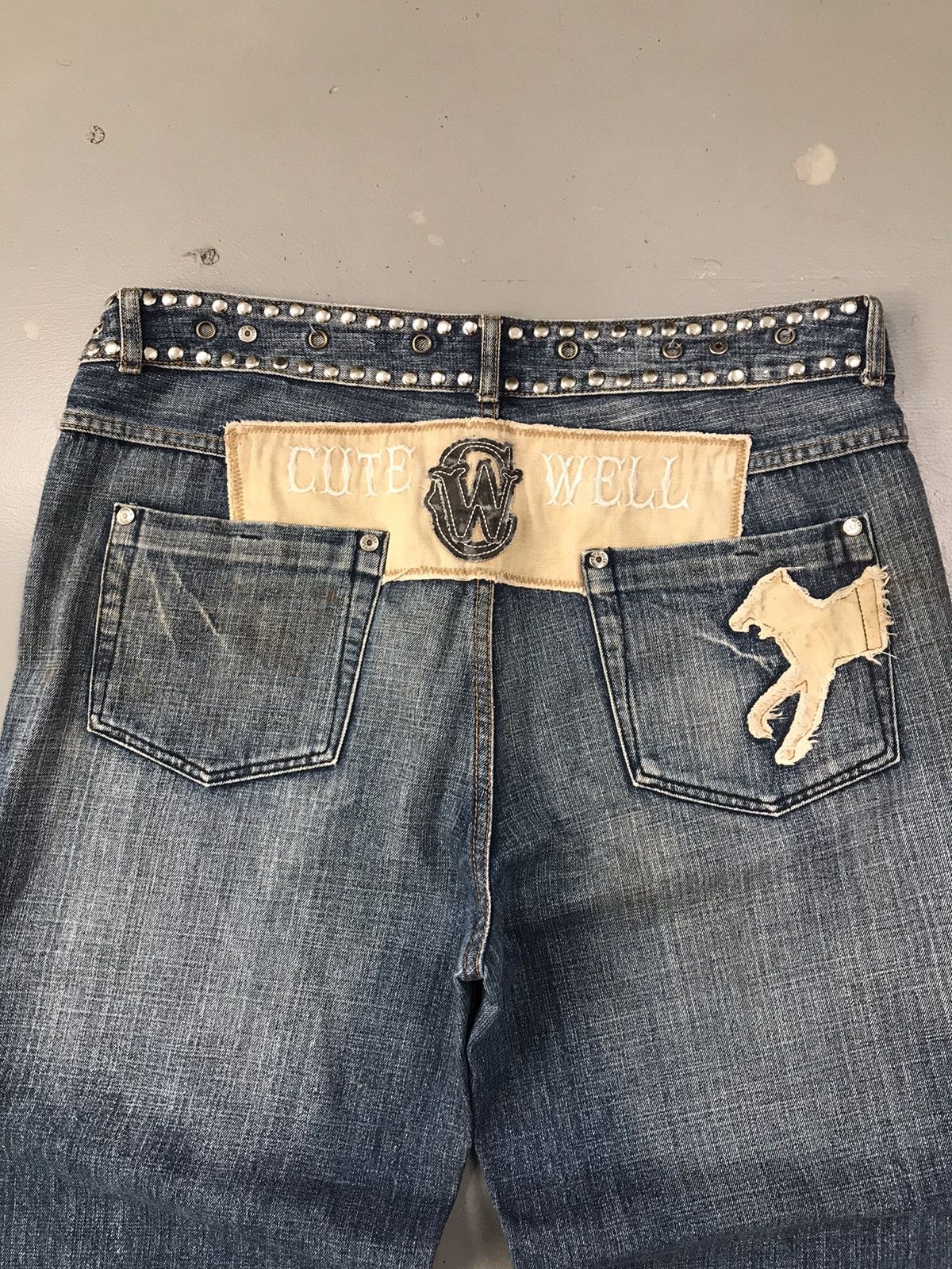 JNCO × Southpole × Vintage Vintage cute well SpellOut studs baggy fit denim Size US 40 / EU 56 - 11 Thumbnail
