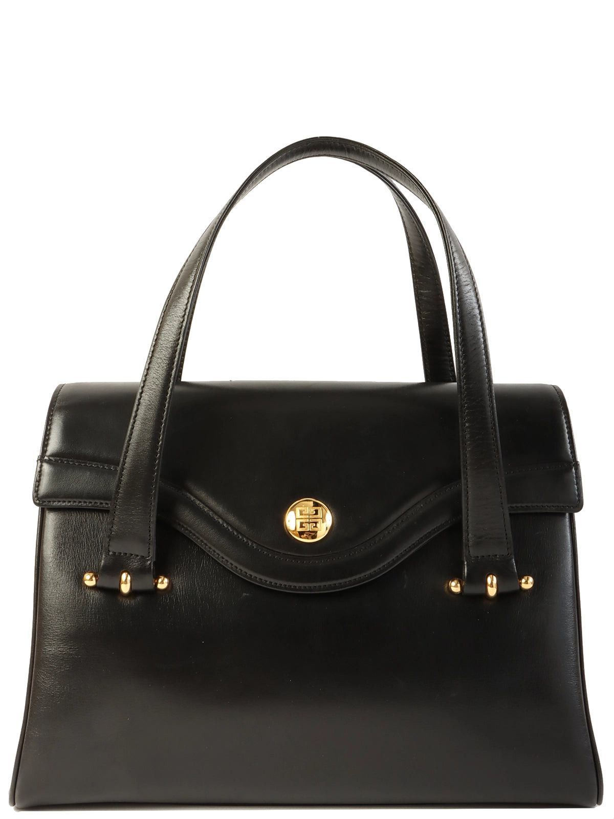 image of Givenchy Logo Plate Top Handle Bag Black, Women's