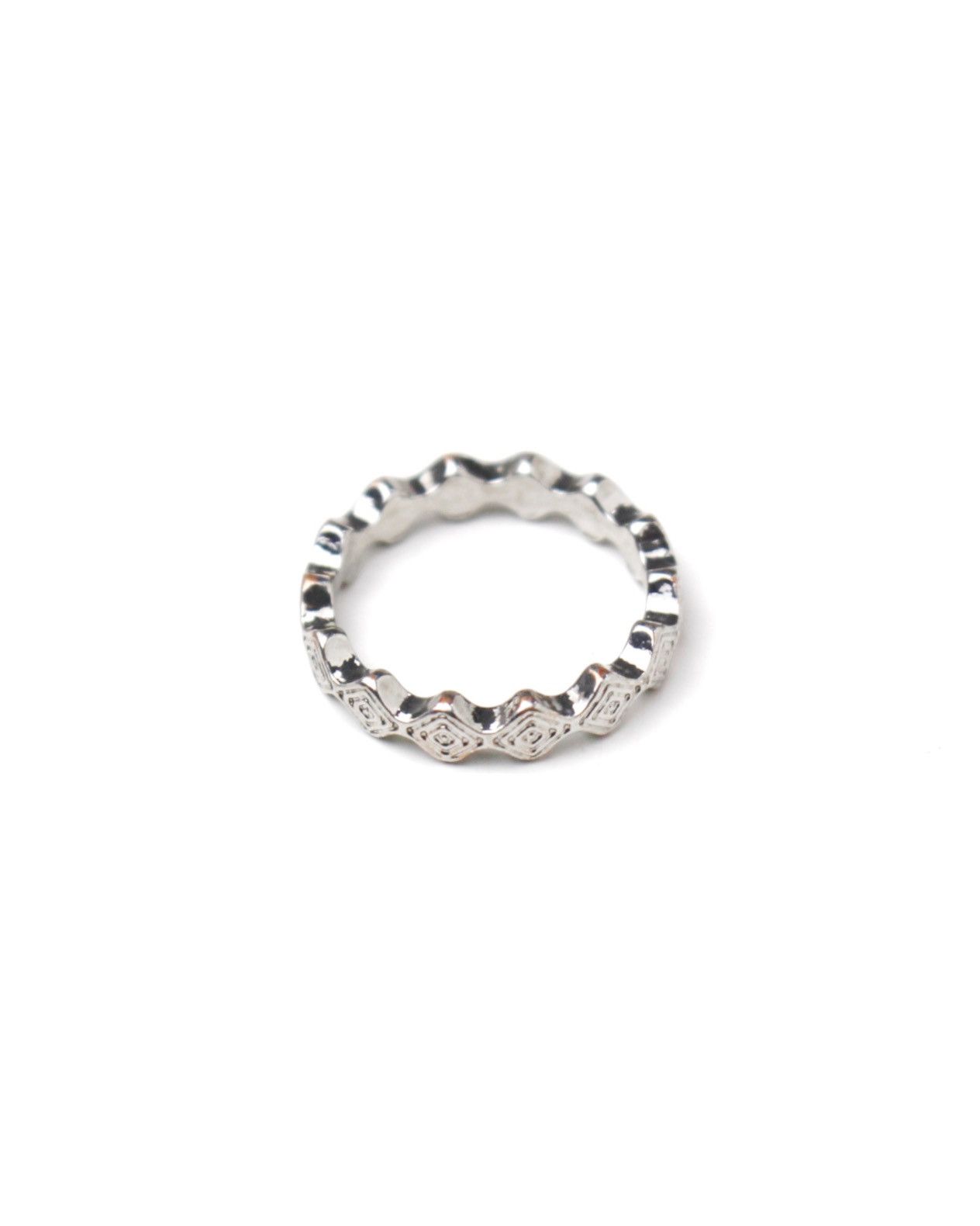 Vintage 2000S JAPANESE MADE WAVY RELIC BAND RING Size ONE SIZE - 2 Thumbnail
