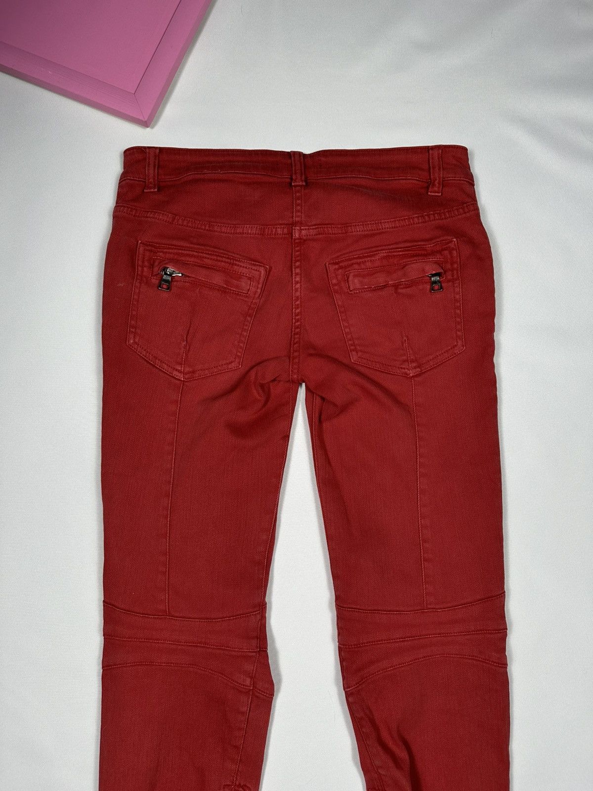 Balmain Balmain Paris Biker Jeans Pants Denim Low Rise Skinny Zipper Size 26" / US 2 / IT 38 - 17 Thumbnail