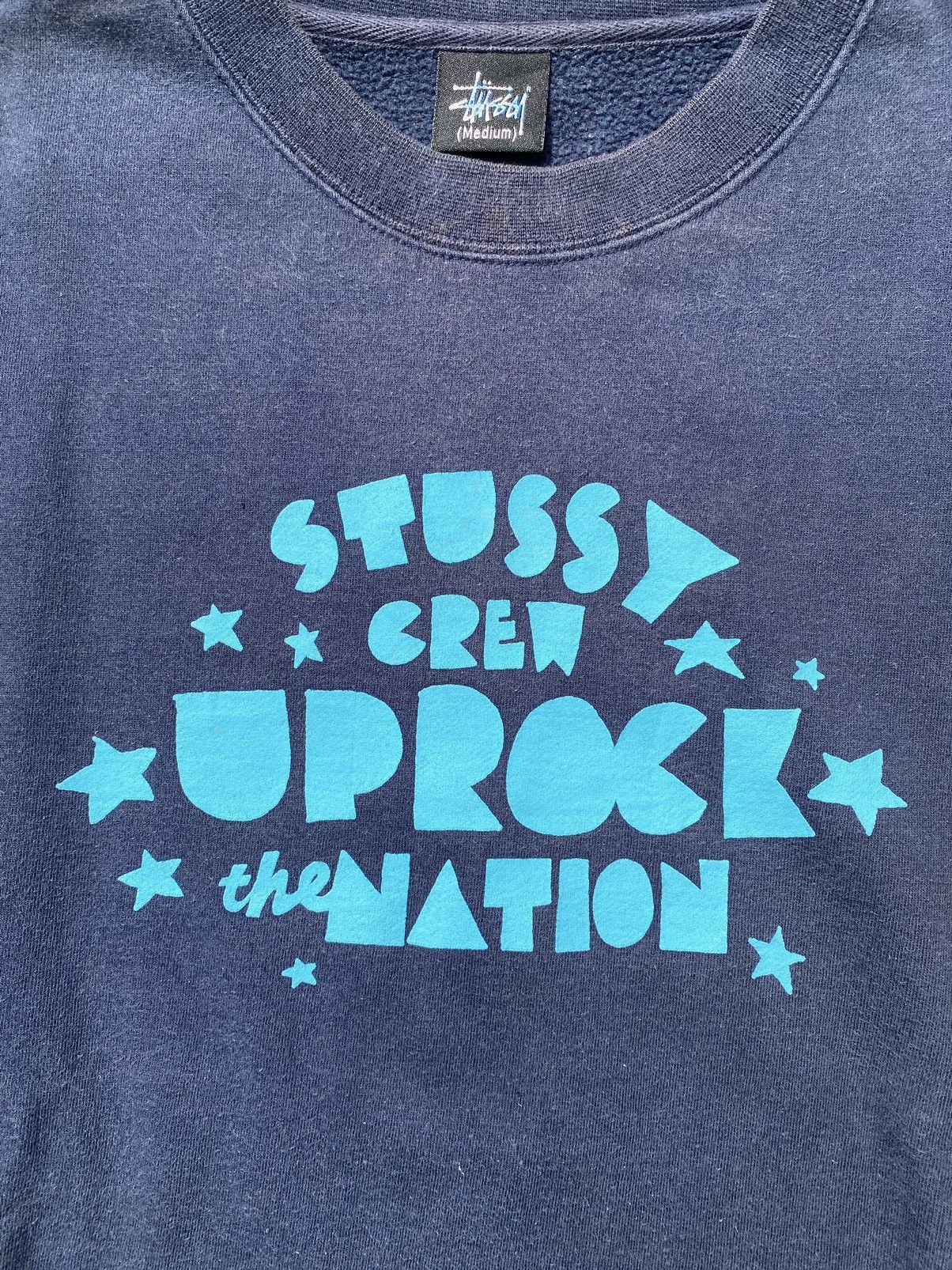 Stussy 2000s Vintage Stussy Crew Uprock the Nation Sweatshirt Size US M / EU 48-50 / 2 - 4 Thumbnail