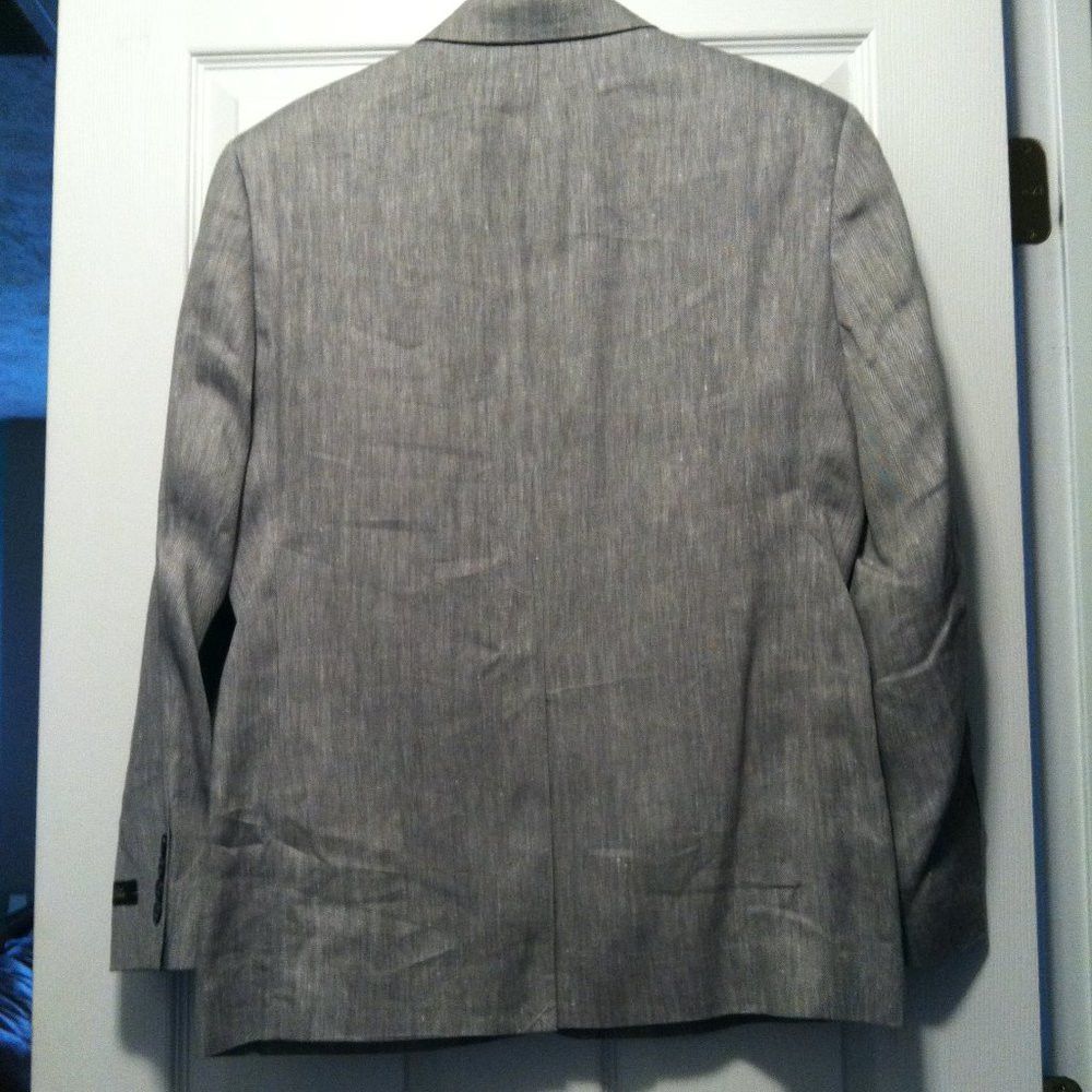 Tasso Elba TASSO ELBA MENS NEW 62%LINEN38%VISCOSE SPORT COAT BLAZER 44L Size 44L - 7 Thumbnail