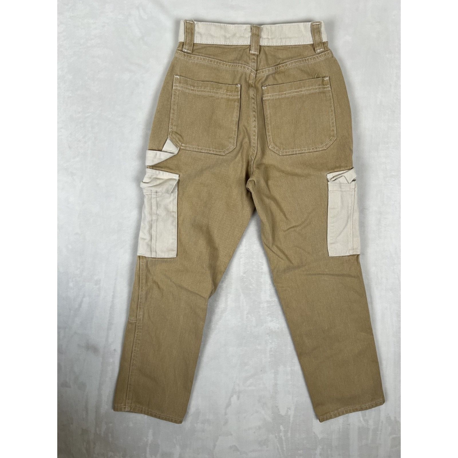 Pacsun PasSun Cargo Carpenter Brown Pants Women's Size 24 Khaki Y2K Size 42" / US 20 - 4 Thumbnail