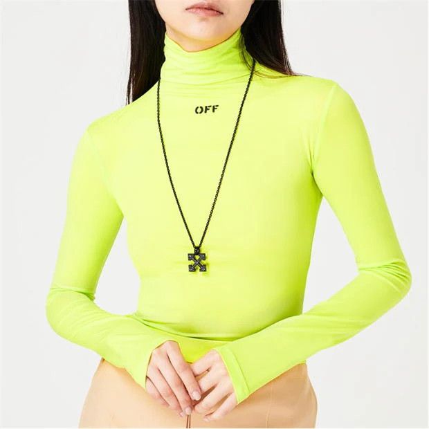 Off-White o1g2r1mq1224 Stamp Second Skin Turtleneck in Acid Green Size XS / US 0-2 / IT 36-38 - 4 Thumbnail