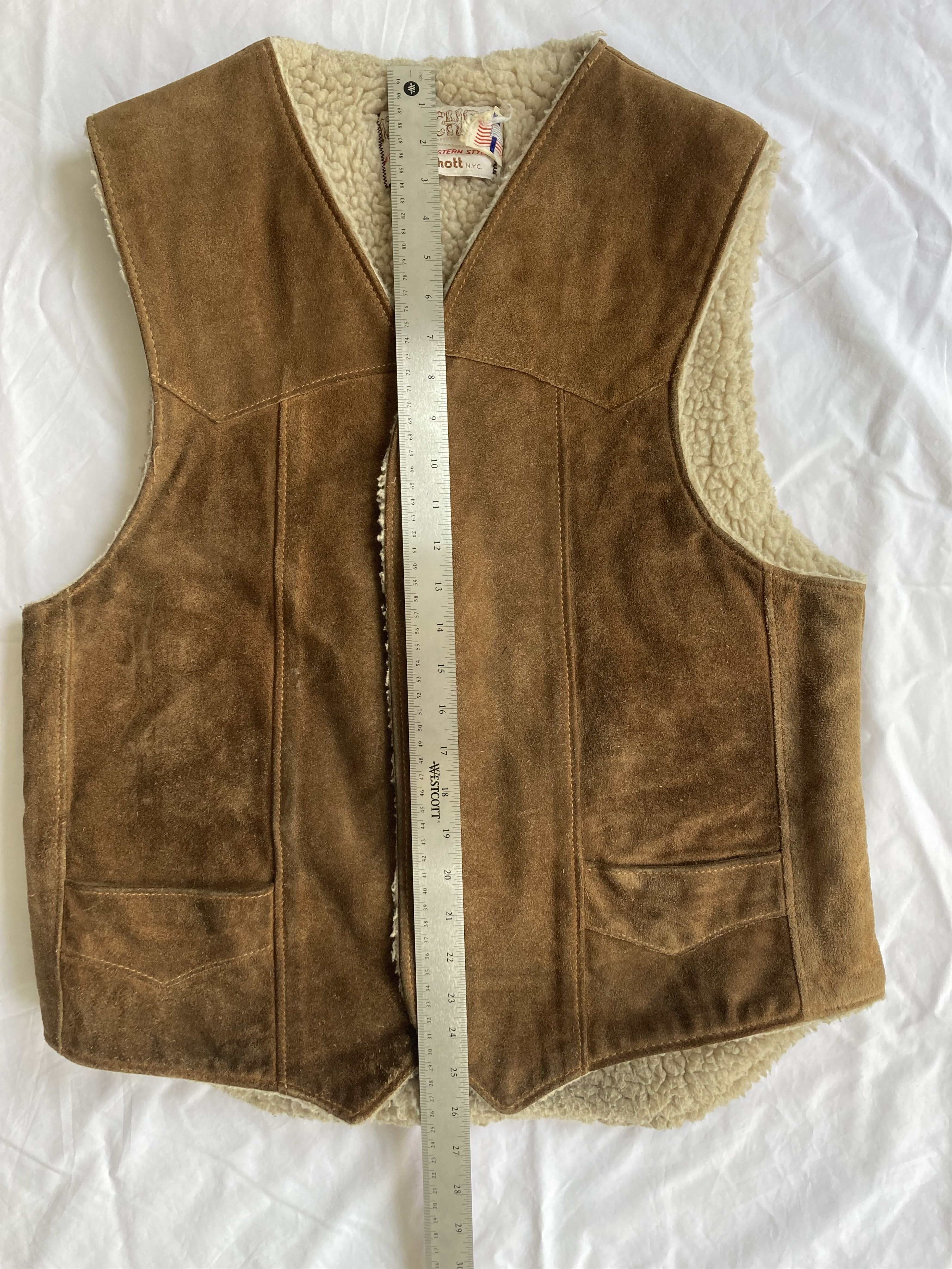 Schott × Vintage Vintage Suede Leather Rancher Vest Size US M / EU 48-50 / 2 - 6 Thumbnail