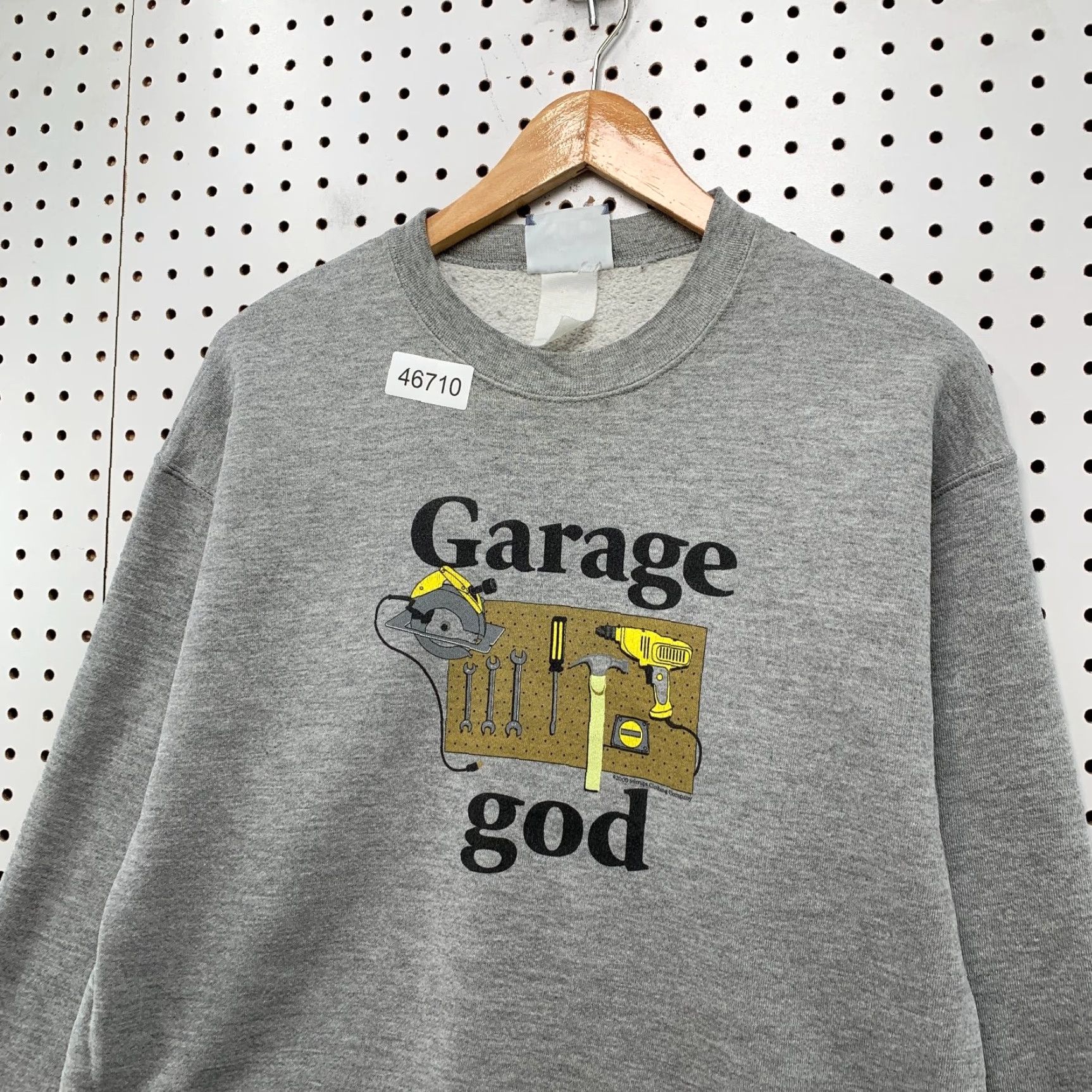 Lee VINTAGE Lee Sweatshirt Mens M Gray Graphic Tools Pullover Dad 90s Funny Garages USA Size US M / EU 48-50 / 2 - 6 Thumbnail