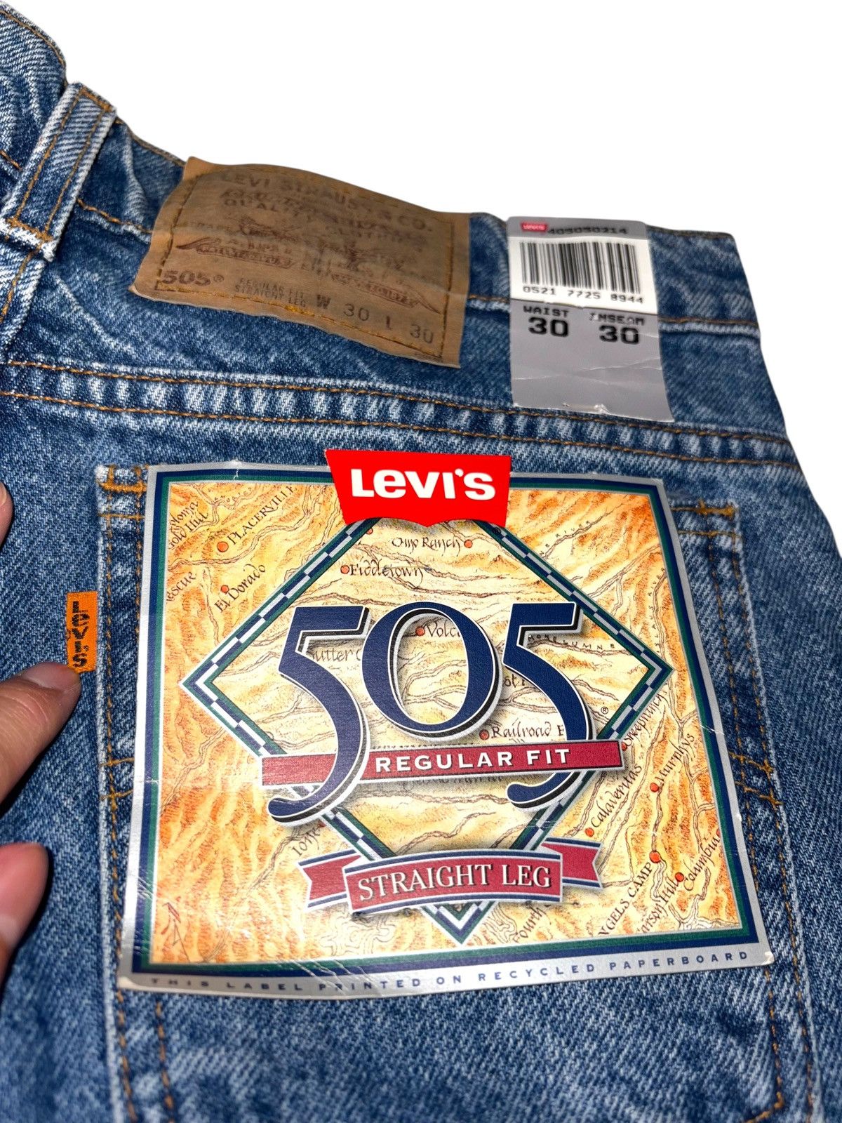 Levi's 30x30 29x32 90s Levis Orange Tab 505 Lot Denim Bundle USA Size US 30 / EU 46 - 3 Thumbnail