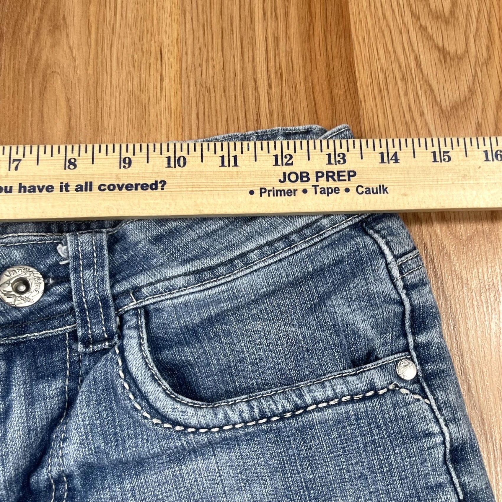 Vintage Vanilla Star Jeans Womens 5 Blue Straight Leg Stretch Low Rise Denim Pants Jeans Straight Leg Women's 5-Pocket Blue Pant Womens Jeans Men? Size 27" / US 4 / IT 40 - 4 Thumbnail