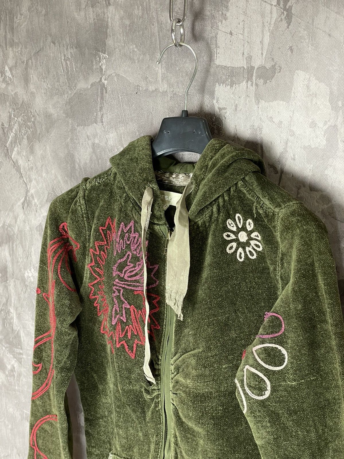 Japanese Brand × Vintage Y2K Vintage Faded Hoodie 00s Diesel Sweater Japanese Style Size S / US 4 / IT 40 - 7 Thumbnail