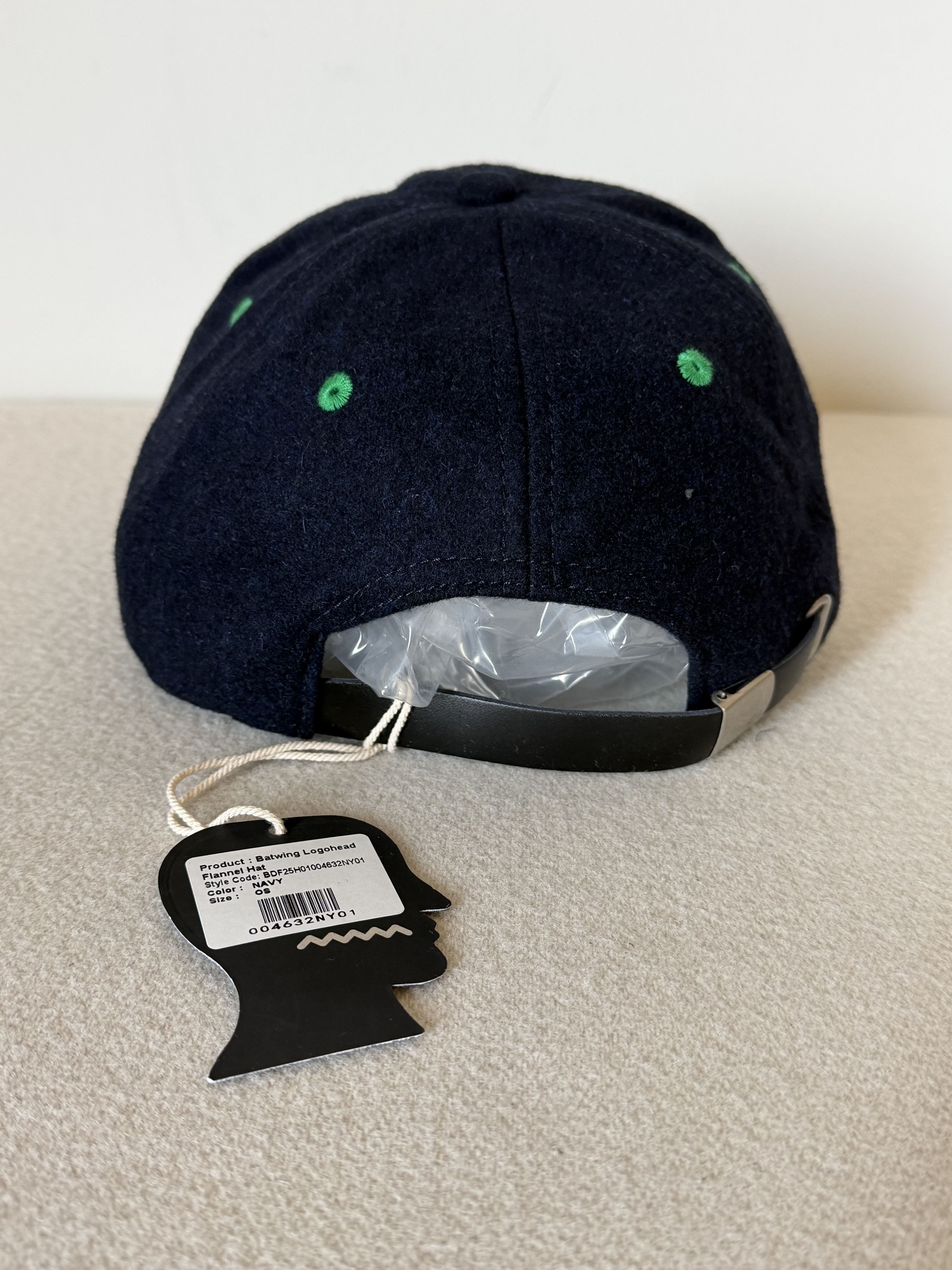 Brain Dead Brain Dead Batwing Logo Hat in Navy Blue Size ONE SIZE - 4 Thumbnail