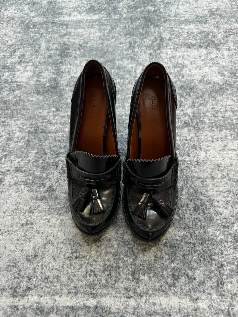 Celine Celine Black High Heel Loafers Size 36.5 Size US 6.5 / EU 39-40 - 2 Thumbnail
