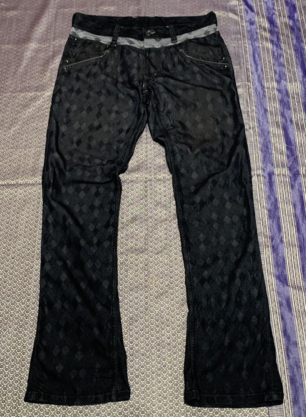 NCFM Diamond Monogram Semi Bootcut Soft Denim