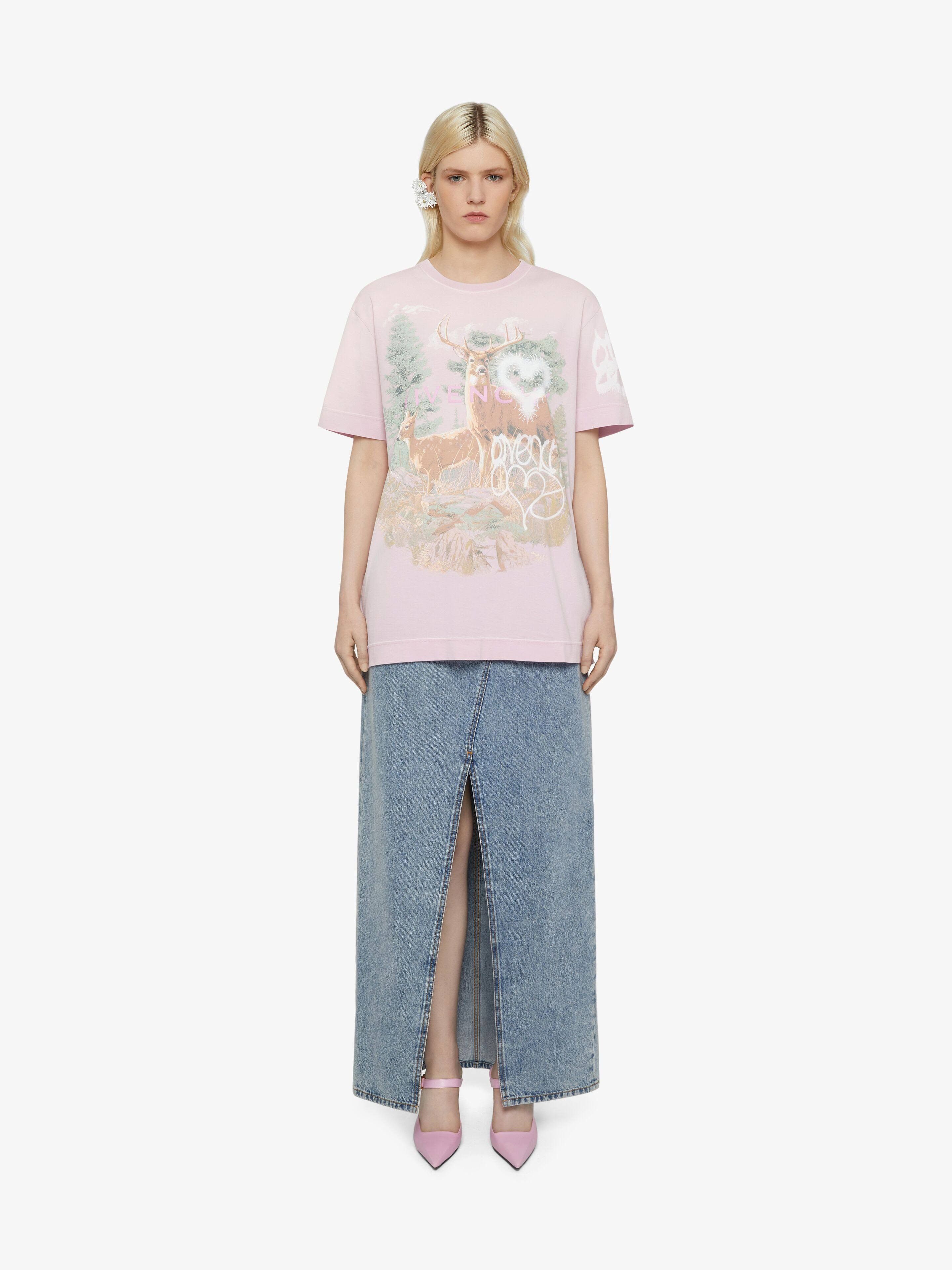 Givenchy o1srvl11e1124 Loose Fit T-Shirt in Light Pink Size XL / US 12-14 / IT 48-50 - 2 Thumbnail