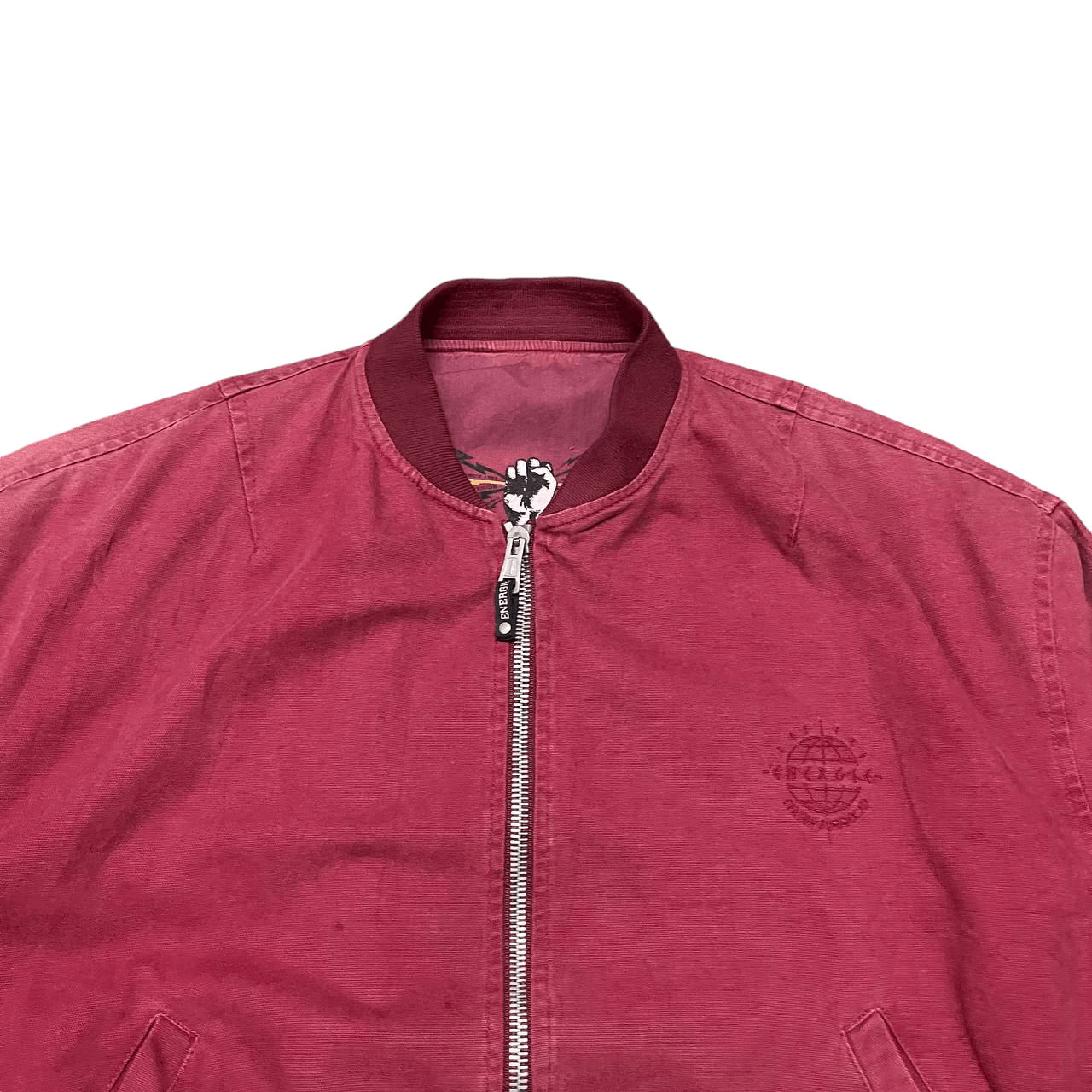 Energie Vintage Energie Sunfaded Canvas Bomber Jacket Reversible Size US L / EU 52-54 / 3 - 4 Thumbnail