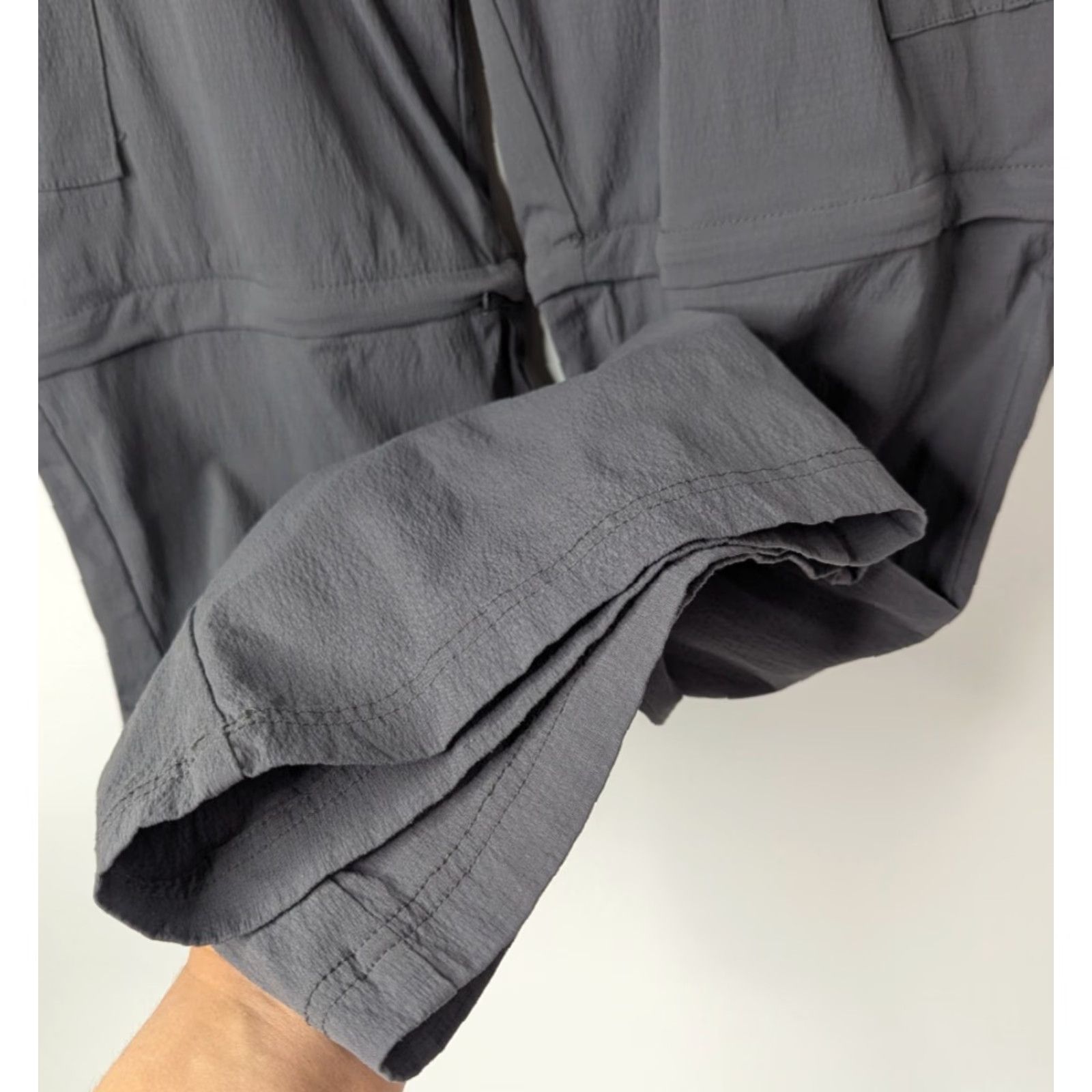 Prana PrAna Women's Pants Gray Convertible Cargo Hiking Regular 10 Roll Up Quick Dry Nylon Spandex Size 32" / US 10 / IT 46 - 2 Thumbnail