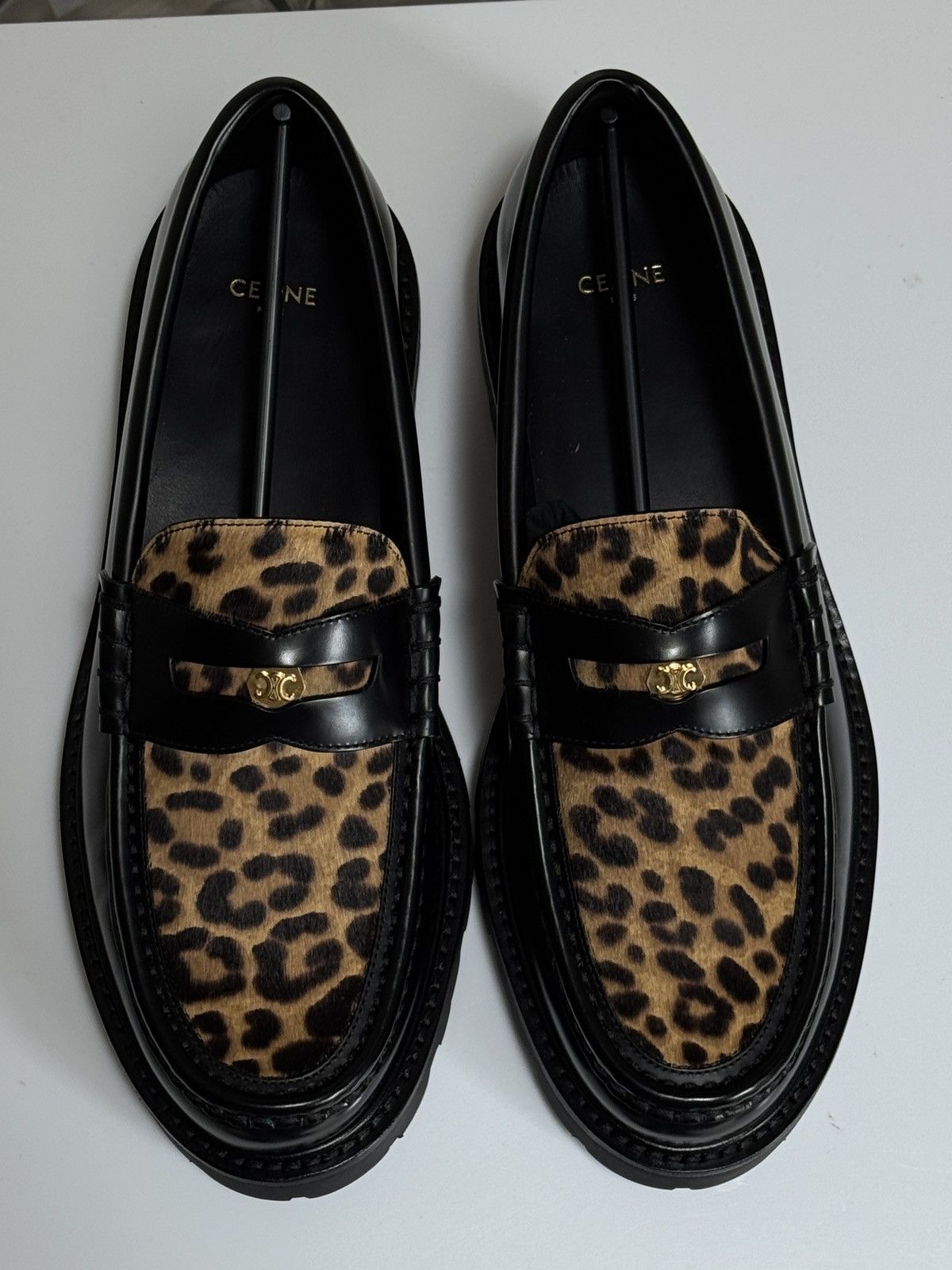 Celine Celine Homme Black Leopard Print Triomphe Loafers EU42 Size US 9 / EU 42 - 3 Thumbnail