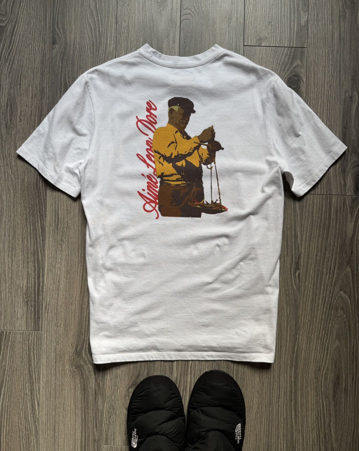 Aime Leon Dore Aime Leon Dore White Graphic T Shirt Large Papou Grandfather Size L / US 10 / IT 46 - 7 Thumbnail