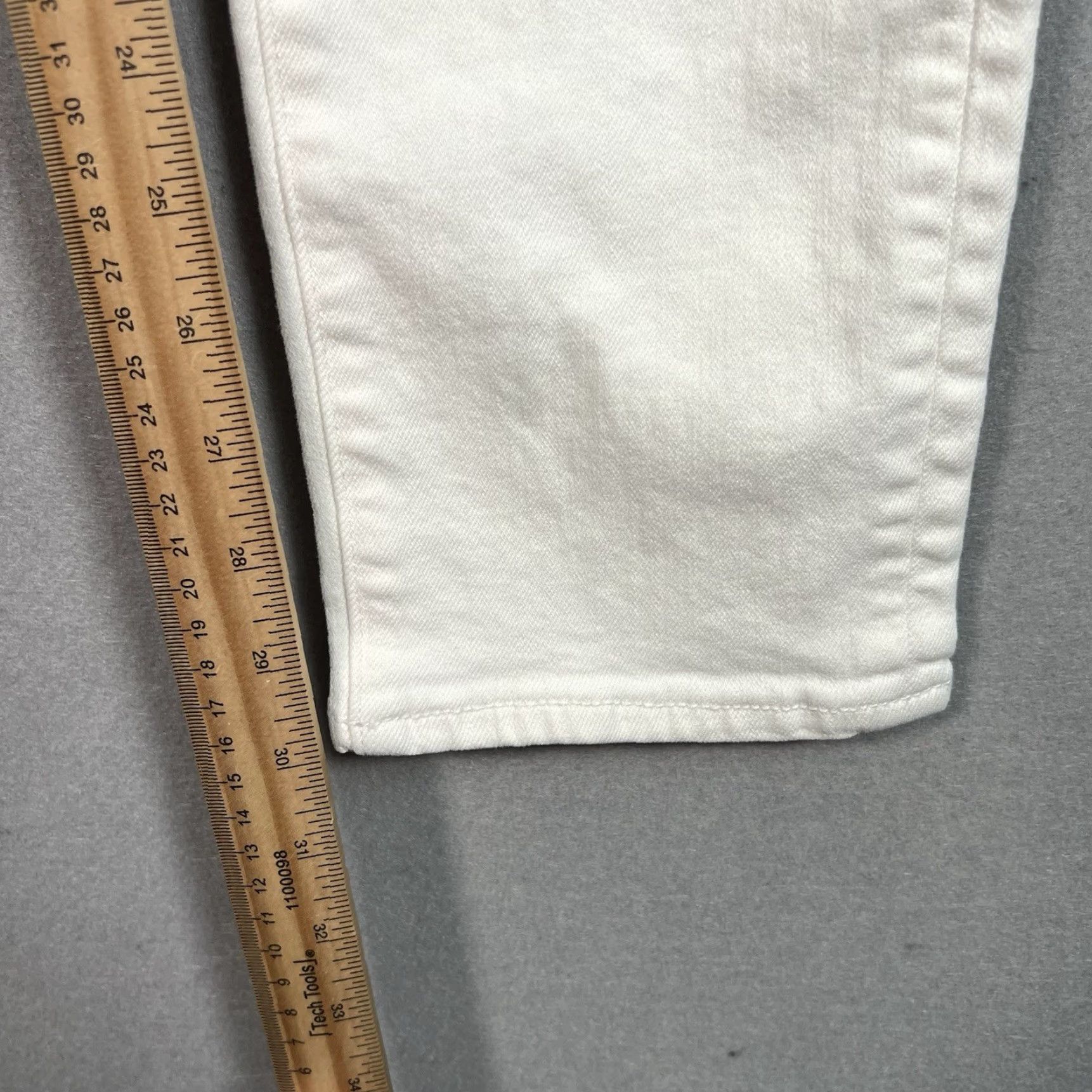 Abercrombie & Fitch VINTAGE Abercrombie & Fitch Skinny Stretch Jeans Womens Size 28 x 30 Cotton Blend Denim White 2000s Size 28" / US 6 / IT 42 - 5 Thumbnail