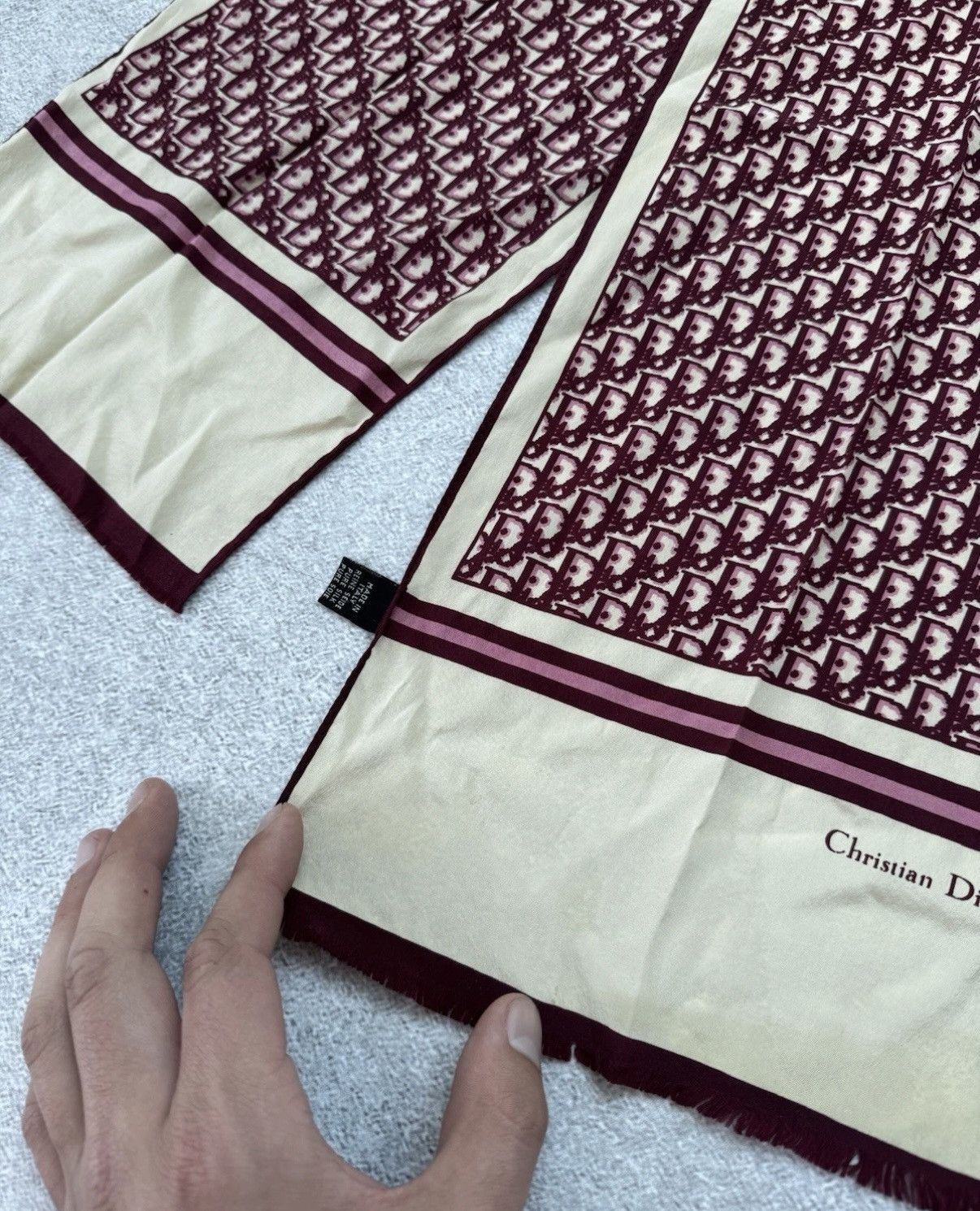 Dior Vintage Christian Dior Silk 100% Monogram Scarf Wmns Luxury Size ONE SIZE - 5 Thumbnail