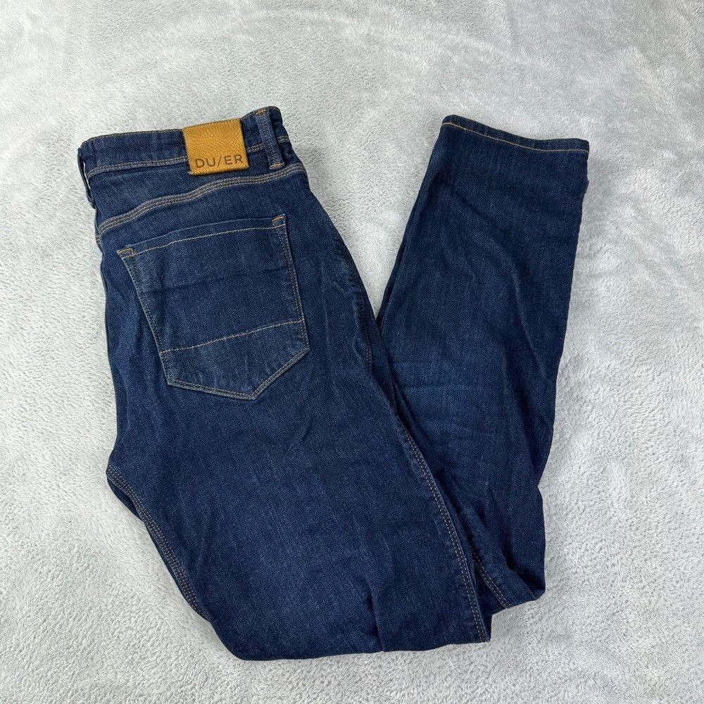 DUER DUER L2X Slim Fit Performance Blue Denim Slim Jeans Men's S Size US 34 / EU 50 - 1 Thumbnail