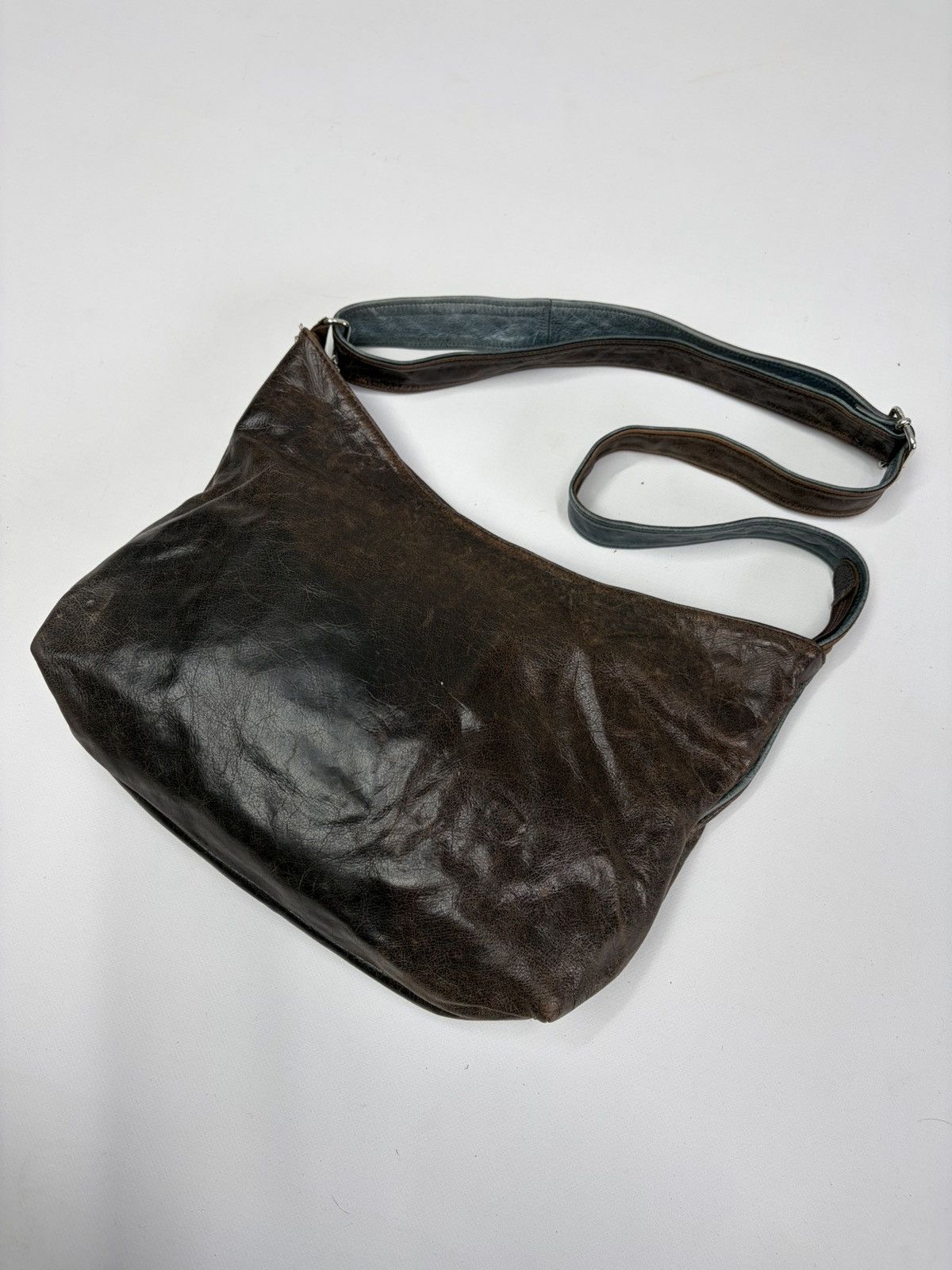 KMRii Brown Studded Leather Bag Y2K Punk Biker Balenciaga Inspired Size ONE SIZE - 5 Thumbnail