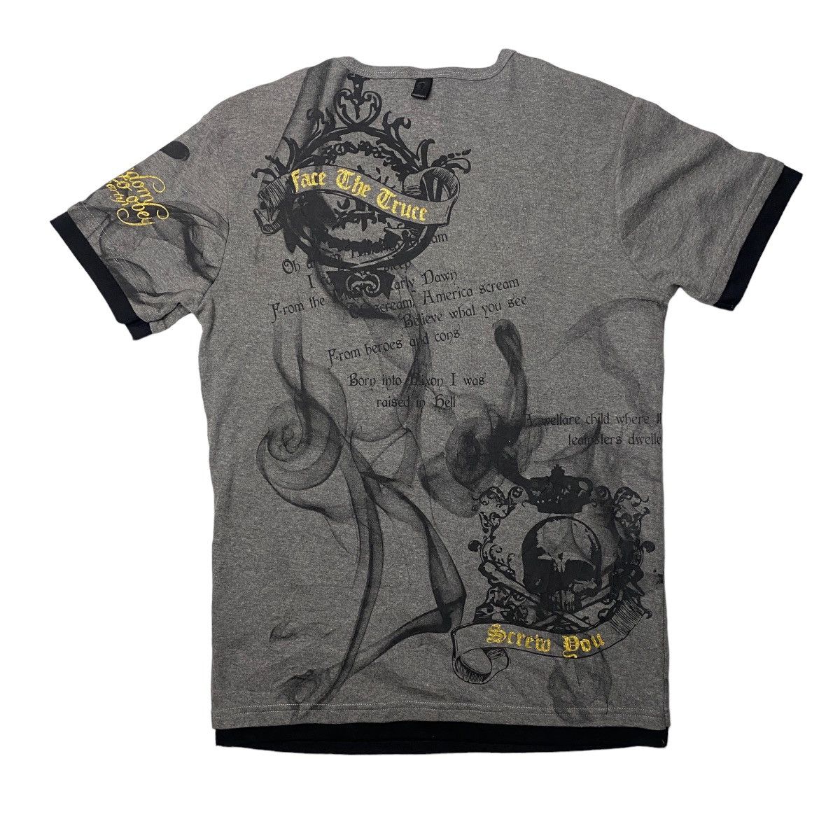 Hysteric Glamour Clash Ahead Skull Tribal Poem Double Layer Shirt Size US M / EU 48-50 / 2 - 2 Thumbnail