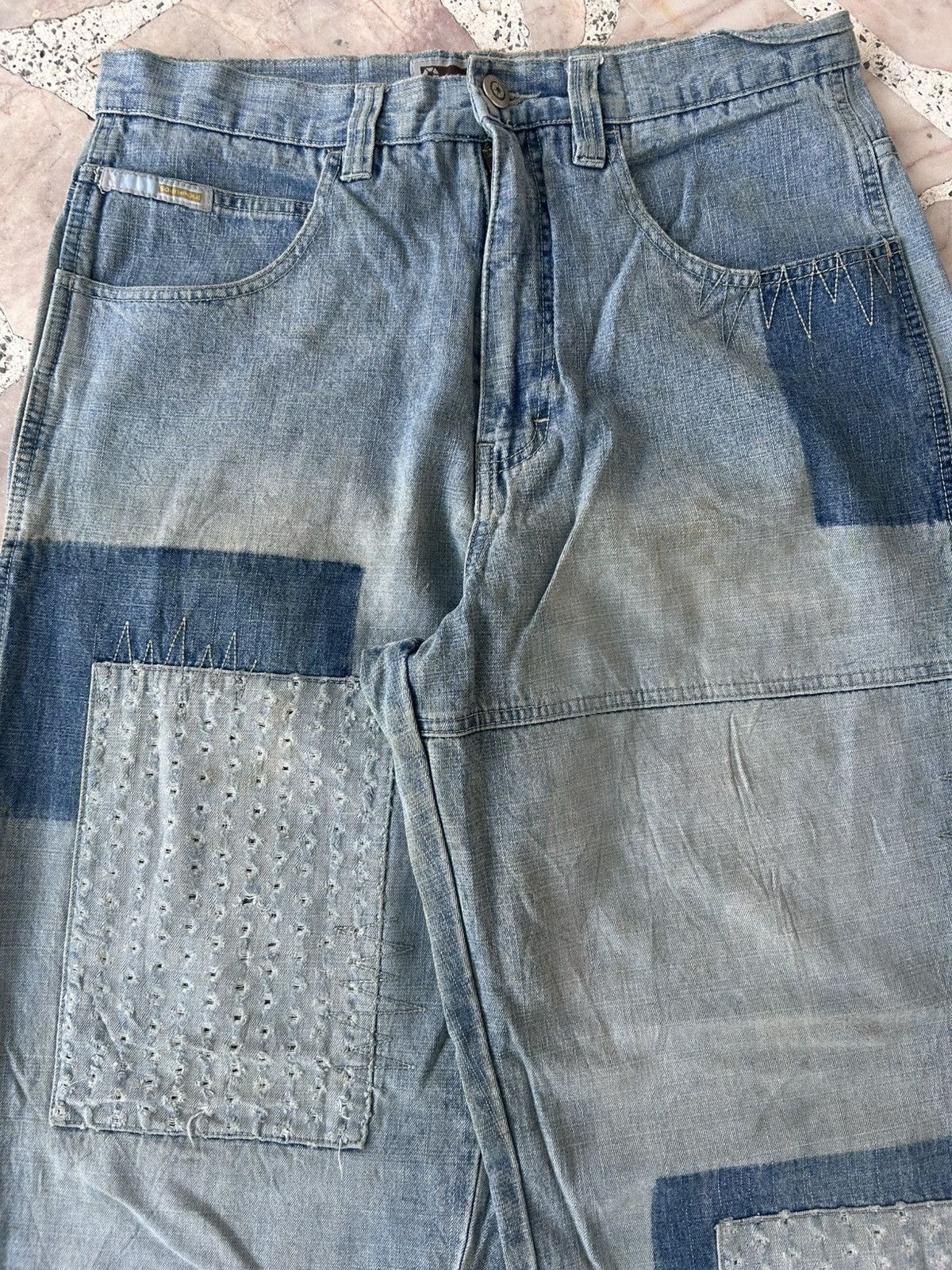 Southpole Southpole Vintage Sashiko Patchwork Japan Denim Size US 30 / EU 46 - 3 Thumbnail