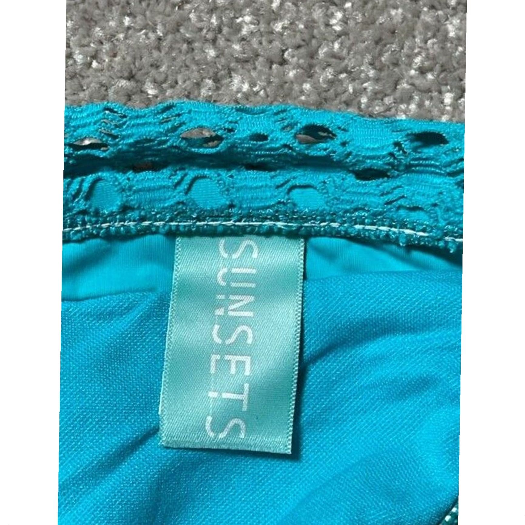 Vintage Sunsets Bikini Bottom S Retro 60s High-Waist Crochet Beach Resort Coastal Women Secrets? Size 28" / US 6 / IT 42 - 7 Thumbnail