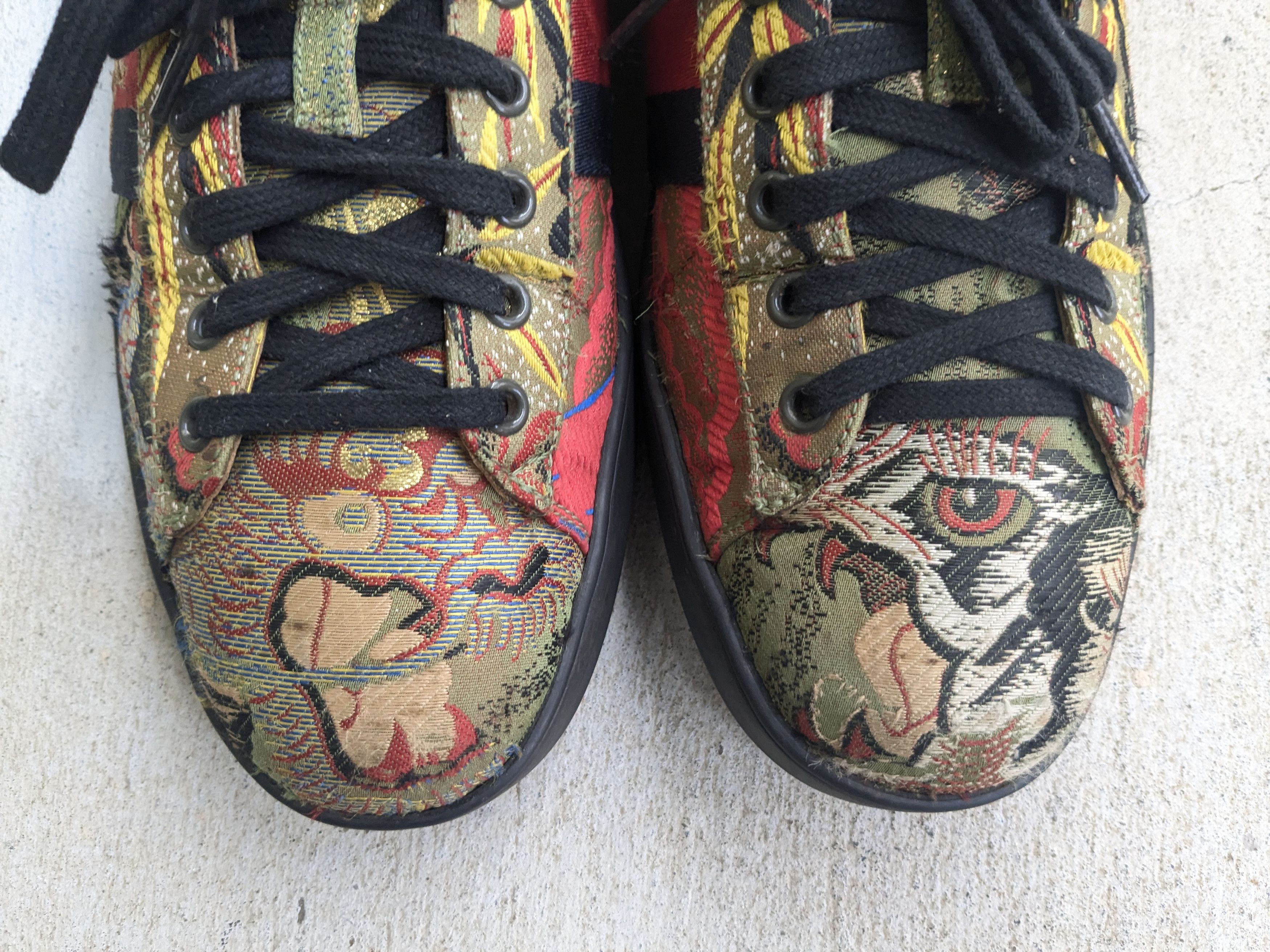 Gucci Gucci Ace Sneakers Silk Jacquard 11 Tiger Size US 11 / EU 44 - 6 Thumbnail
