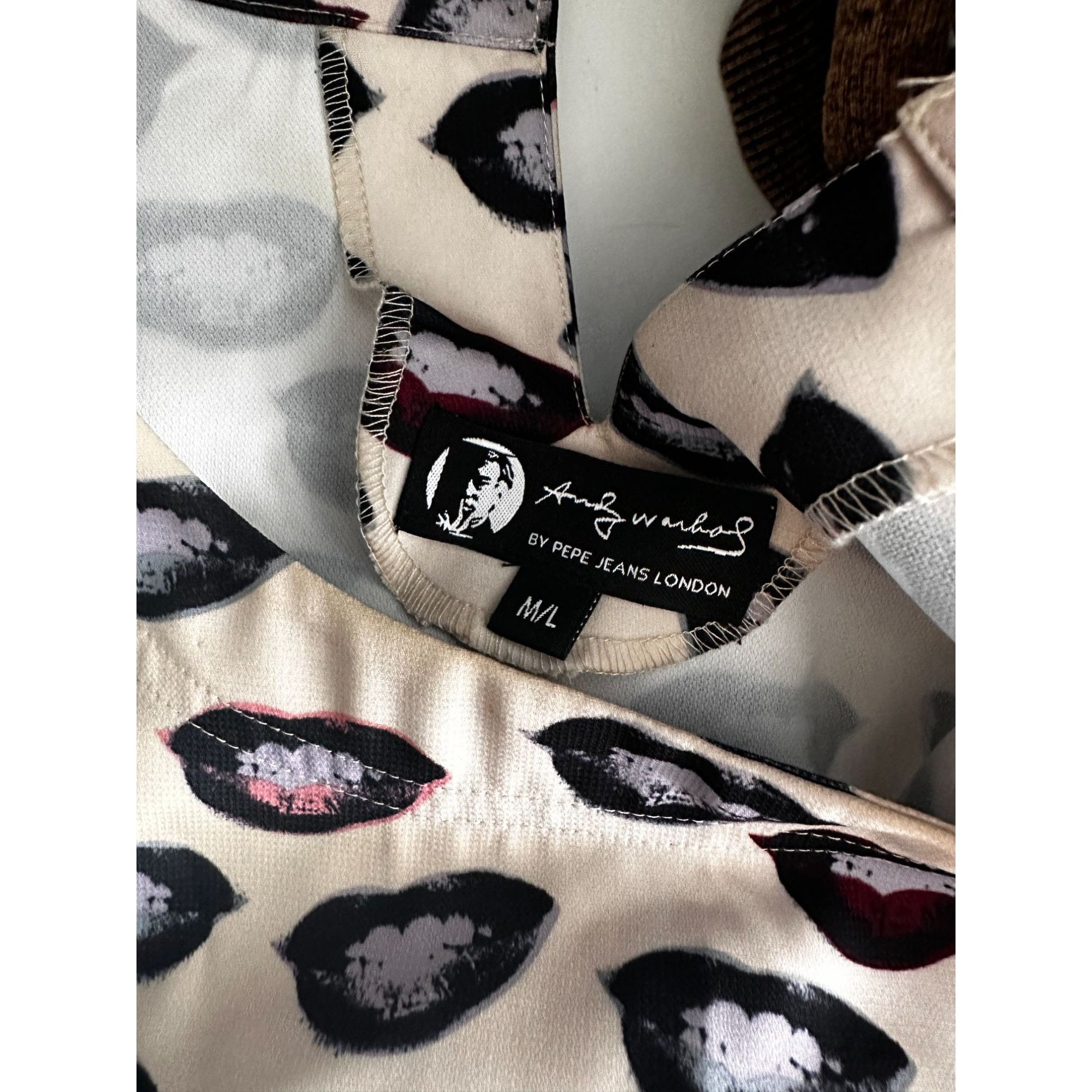 Pepe Jeans Bells Andy Warhol Marilyn Monroe Lips Pop Art Top M/L Size M / US 6-8 / IT 42-44 - 3 Thumbnail