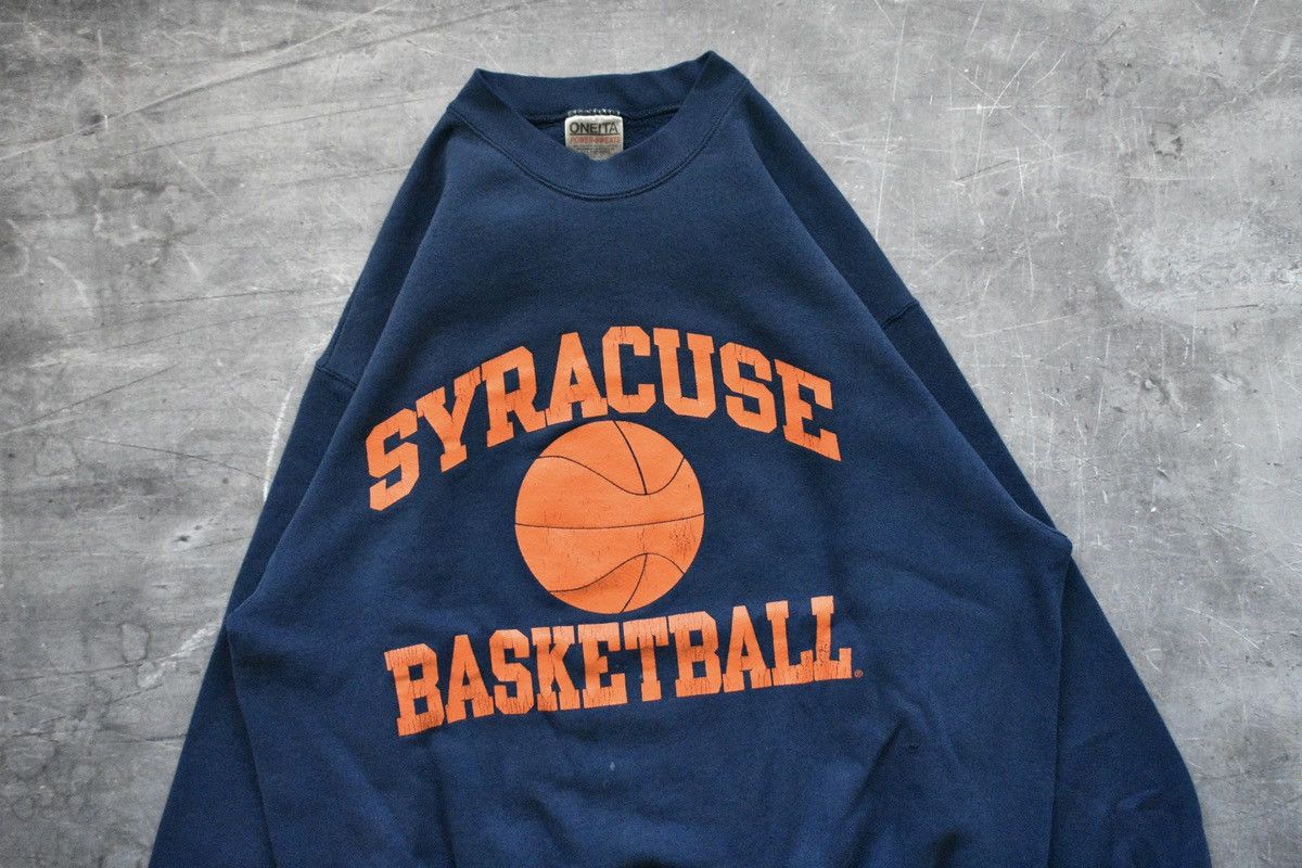 NCAA × Vintage Vintage 90s Syracuse University Basketball Sweatshirt (XL) Size US XL / EU 56 / 4 - 3 Thumbnail