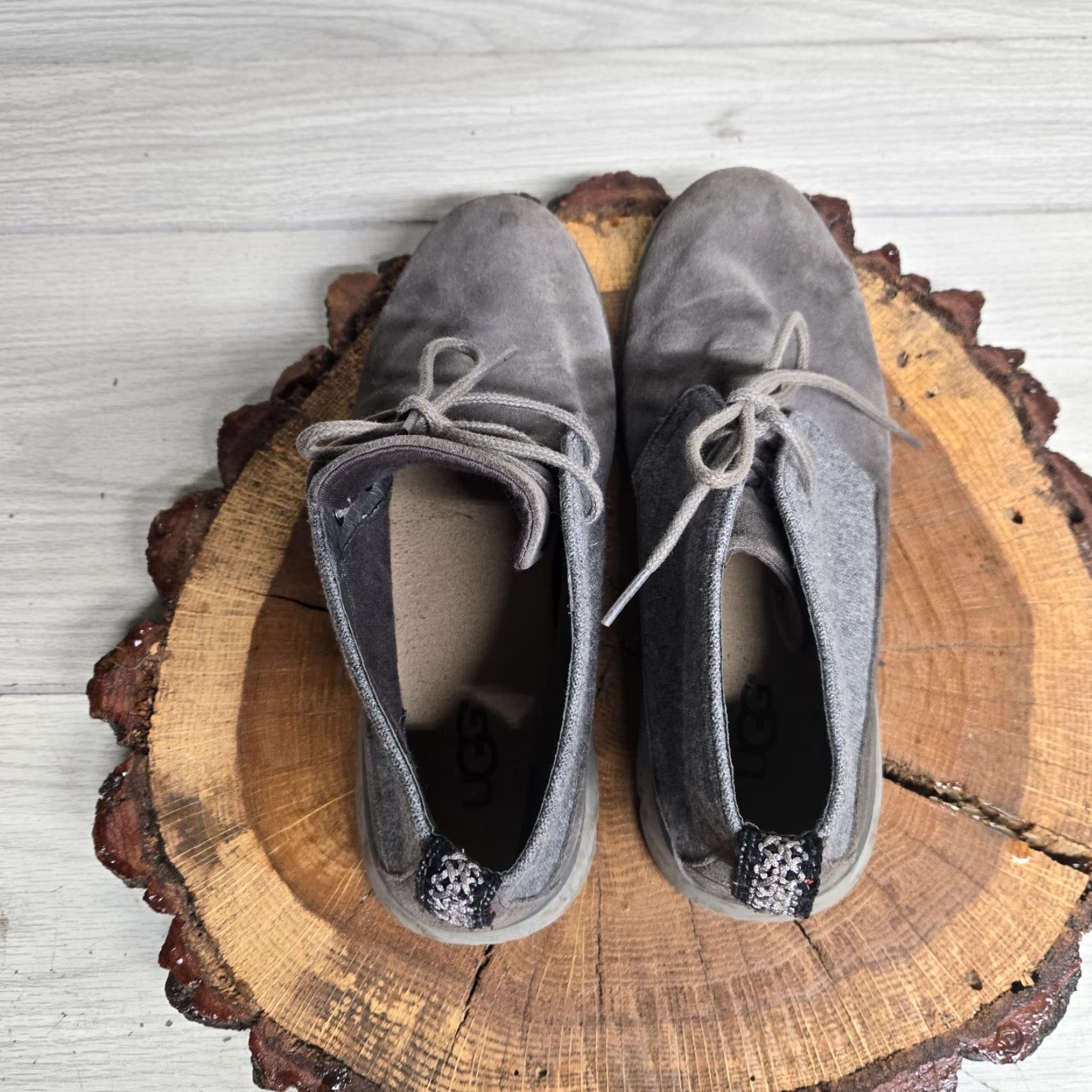 Ugg UGG Chukka Boots Mens 8 Gray Wool Suede Round Toe Lace Up Casual Vintage No 1018442 Size US 8 / EU 41 - 5 Thumbnail