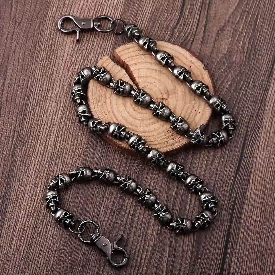 Jewelry Dark Hip Hop Skull Wallet Chain, Pants Chain Size ONE SIZE - 2 Thumbnail