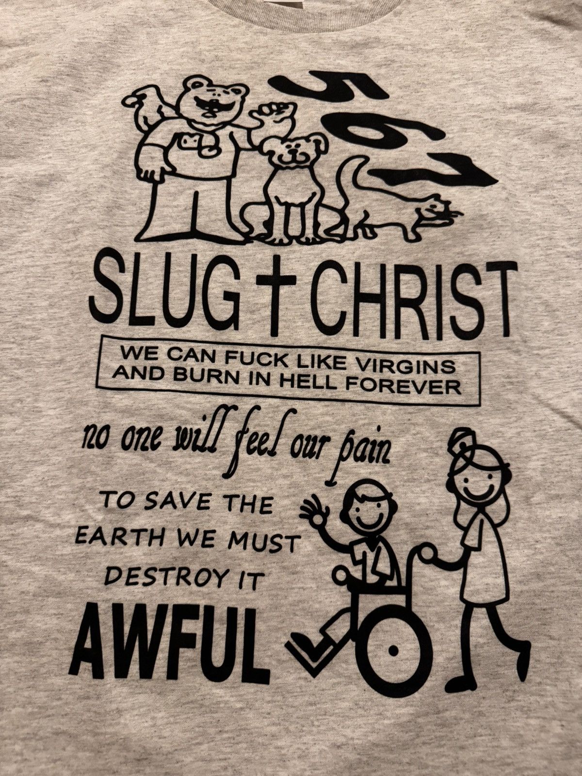 Vintage Slug Christ Awful Hospital T shirt merch Size US L / EU 52-54 / 3 - 2 Thumbnail