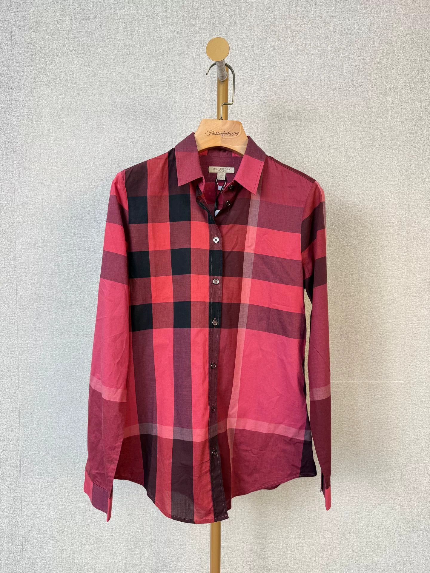 Burberry Burberry Classic Check Red Shirt XS Size US XS / EU 42 / 0 - 1 Thumbnail