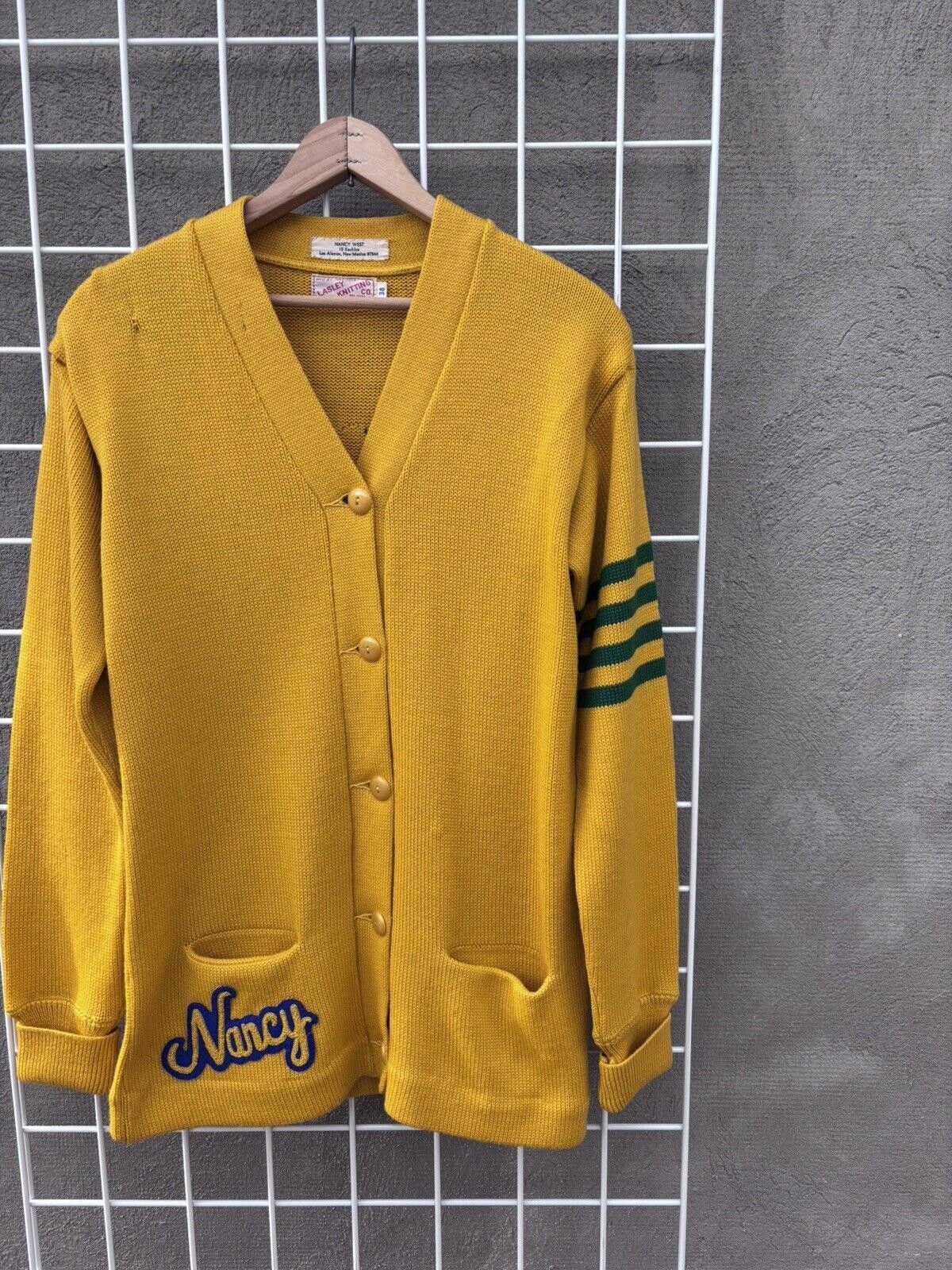 Vintage 50s Lasely Knitting Co Wool varsity sweater 2024