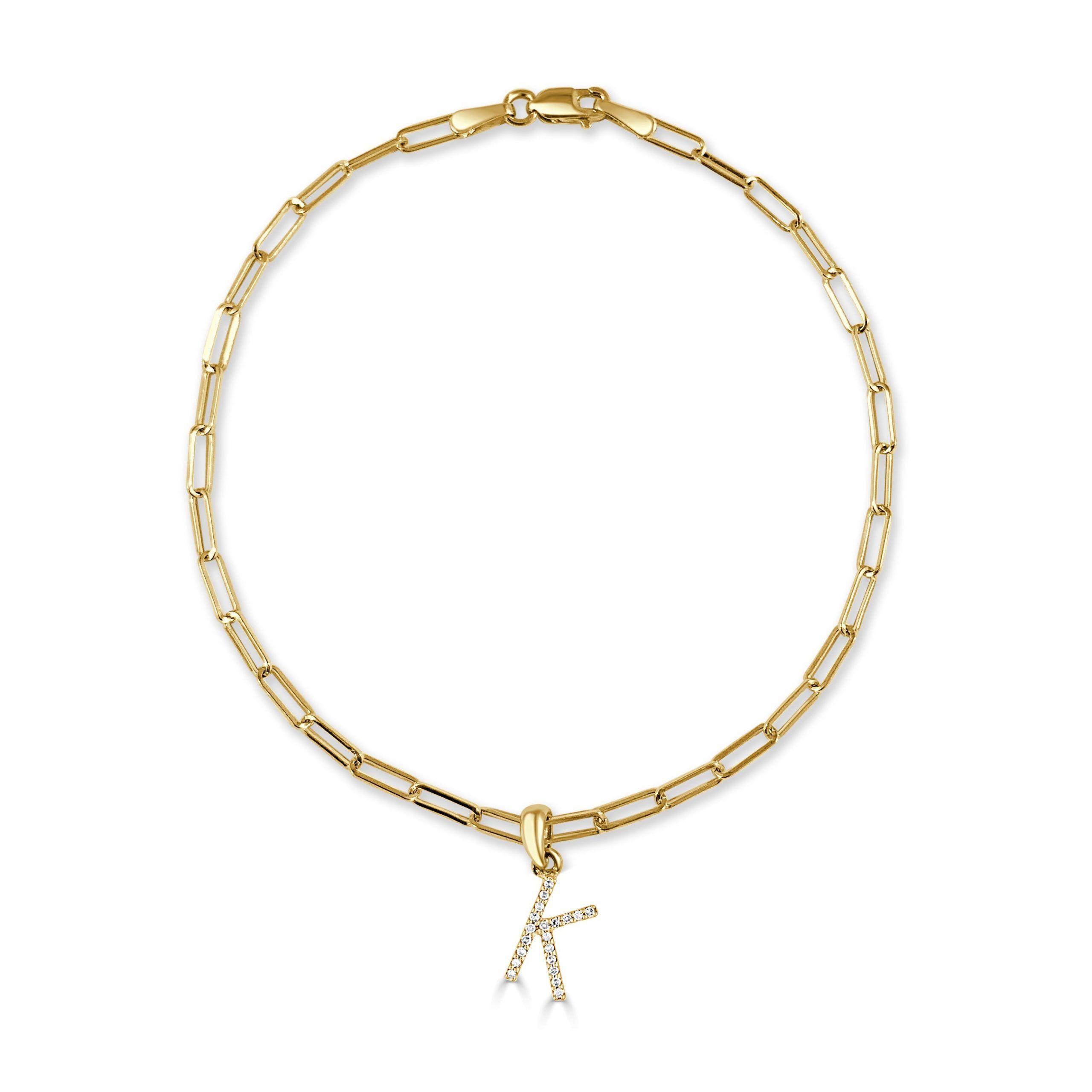 14k Gold & Diamond Initial 