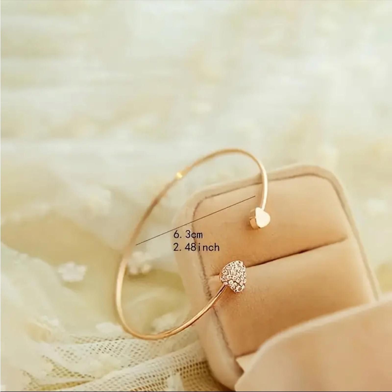 Designer Gold Plated 18k Heart Bracelet Size ONE SIZE - 5 Thumbnail