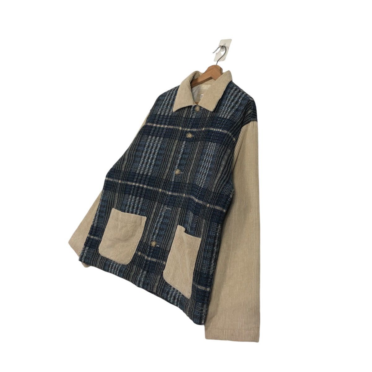 Japanese Brand 🔥PATCH WORK TARTAN DESIGN CHORE JACKET DENIM CHIC Size US L / EU 52-54 / 3 - 4 Thumbnail
