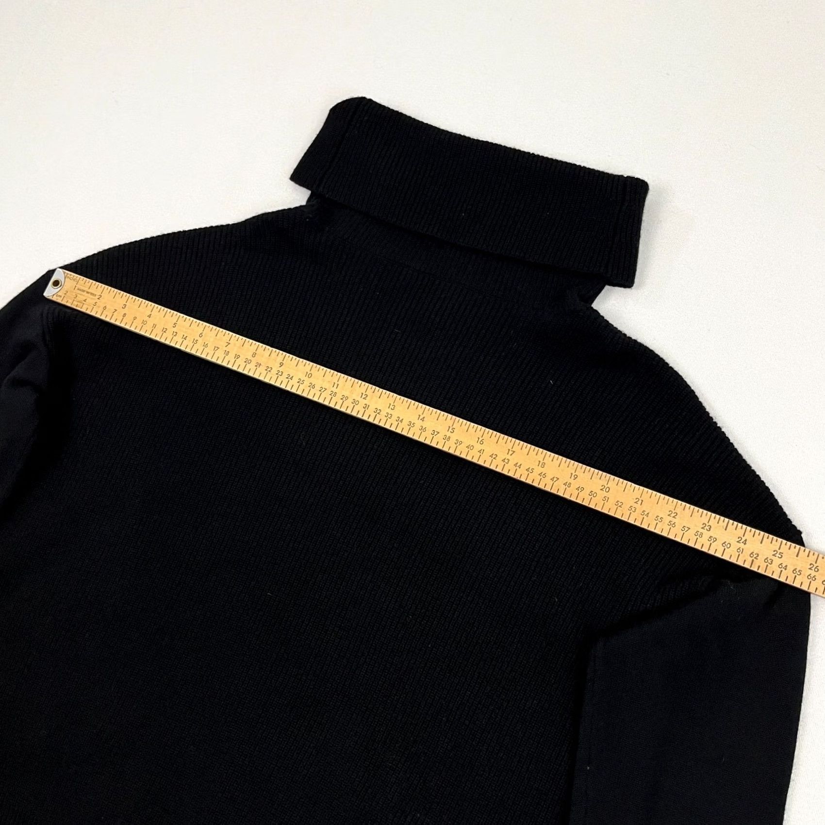 Ramy Brook Ramy Brook Sweater Womens L Black Faux Fur Trim Ribbed Wool Knit Pullover Long Sleeve Turtleneck Casual Womens Size L / US 10 / IT 46 - 7 Thumbnail