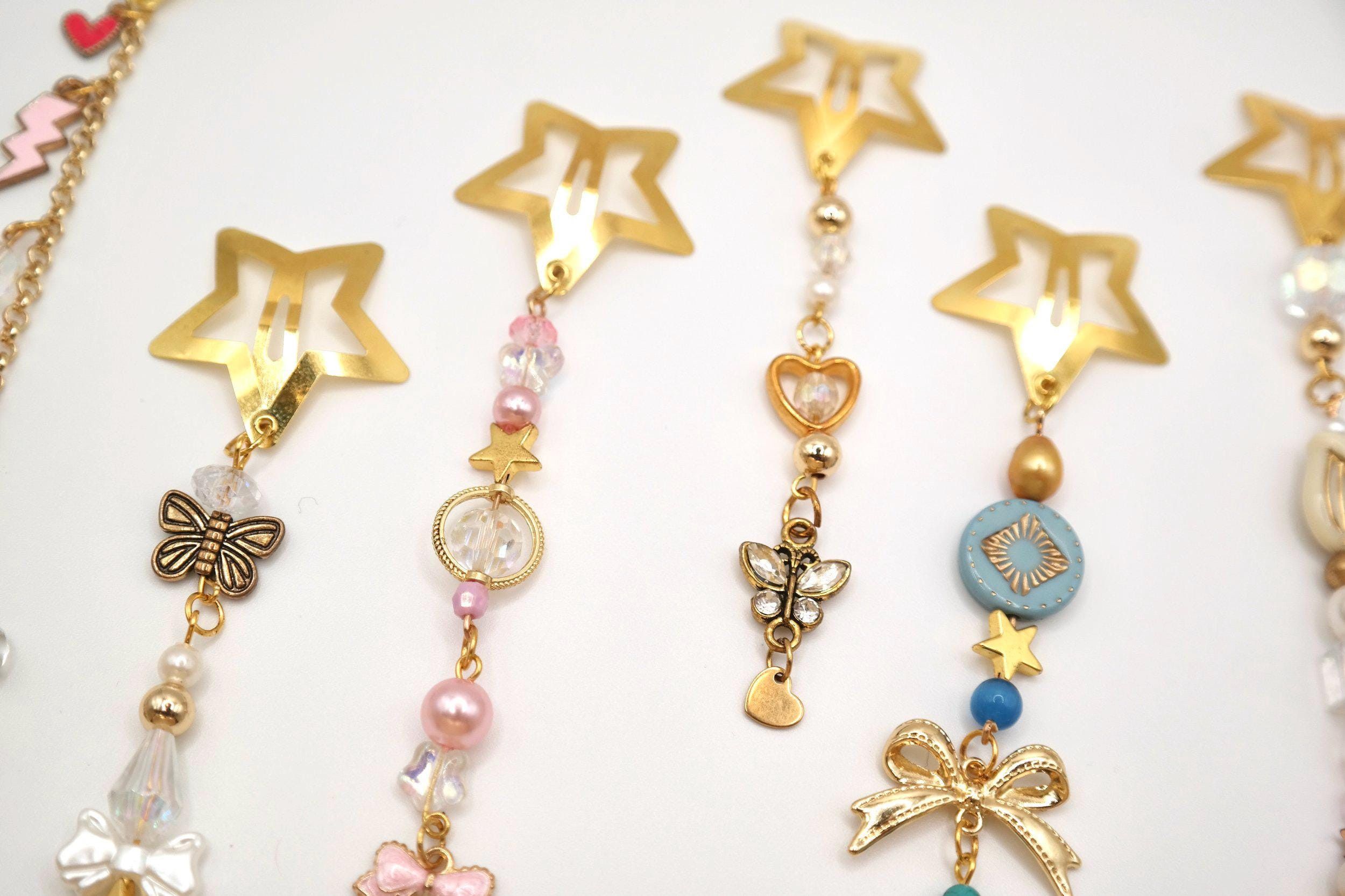 Handmade Gold Star Decorated Hair Clips Size ONE SIZE - 2 Thumbnail