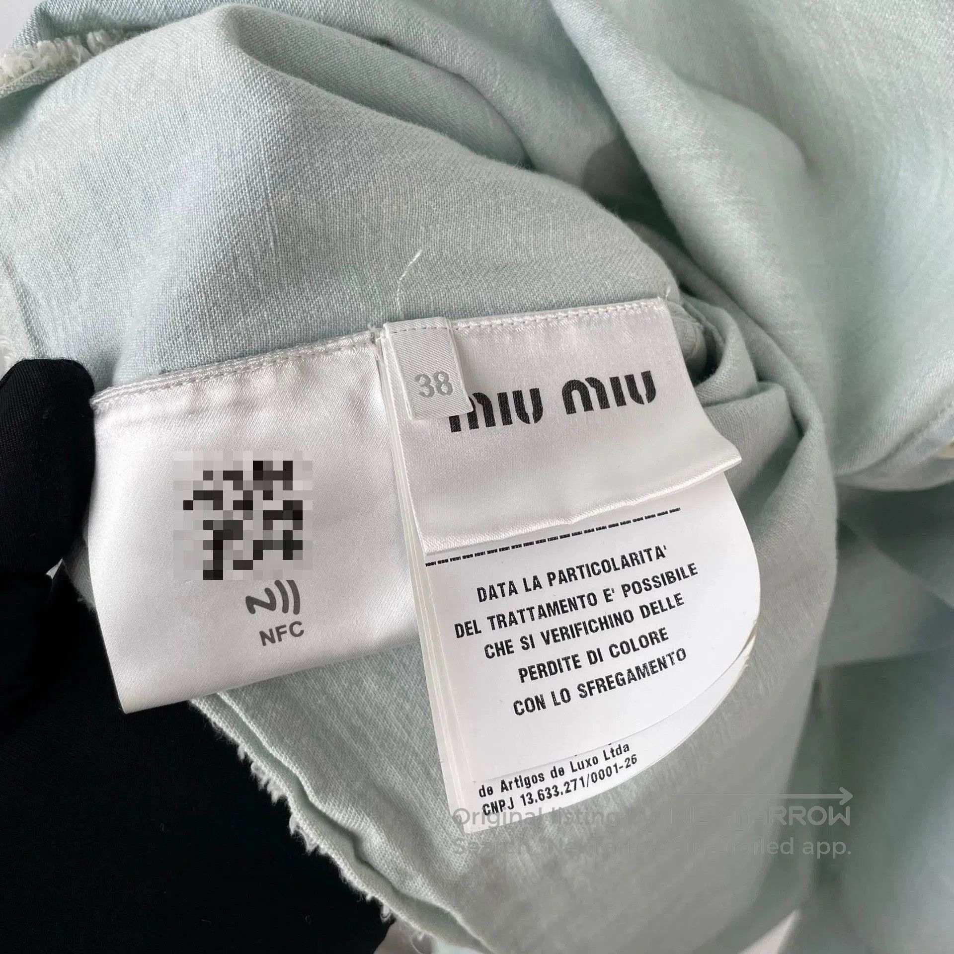 Miu Miu MiuMiu Light Blue Gradient Denim Shirt. Size S / US 4 / IT 40 - 5 Thumbnail