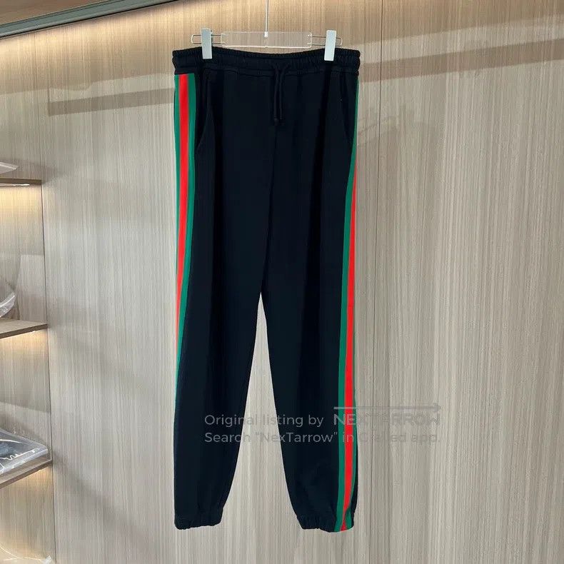 Gucci Gucci Size M Webbing printed cotton trousers Size US 29 - 3 Thumbnail